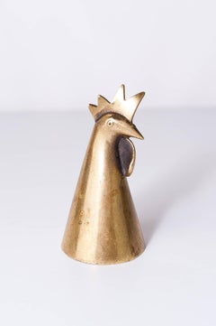 Auböck Rooster Bottle Stopper, circa 1950s