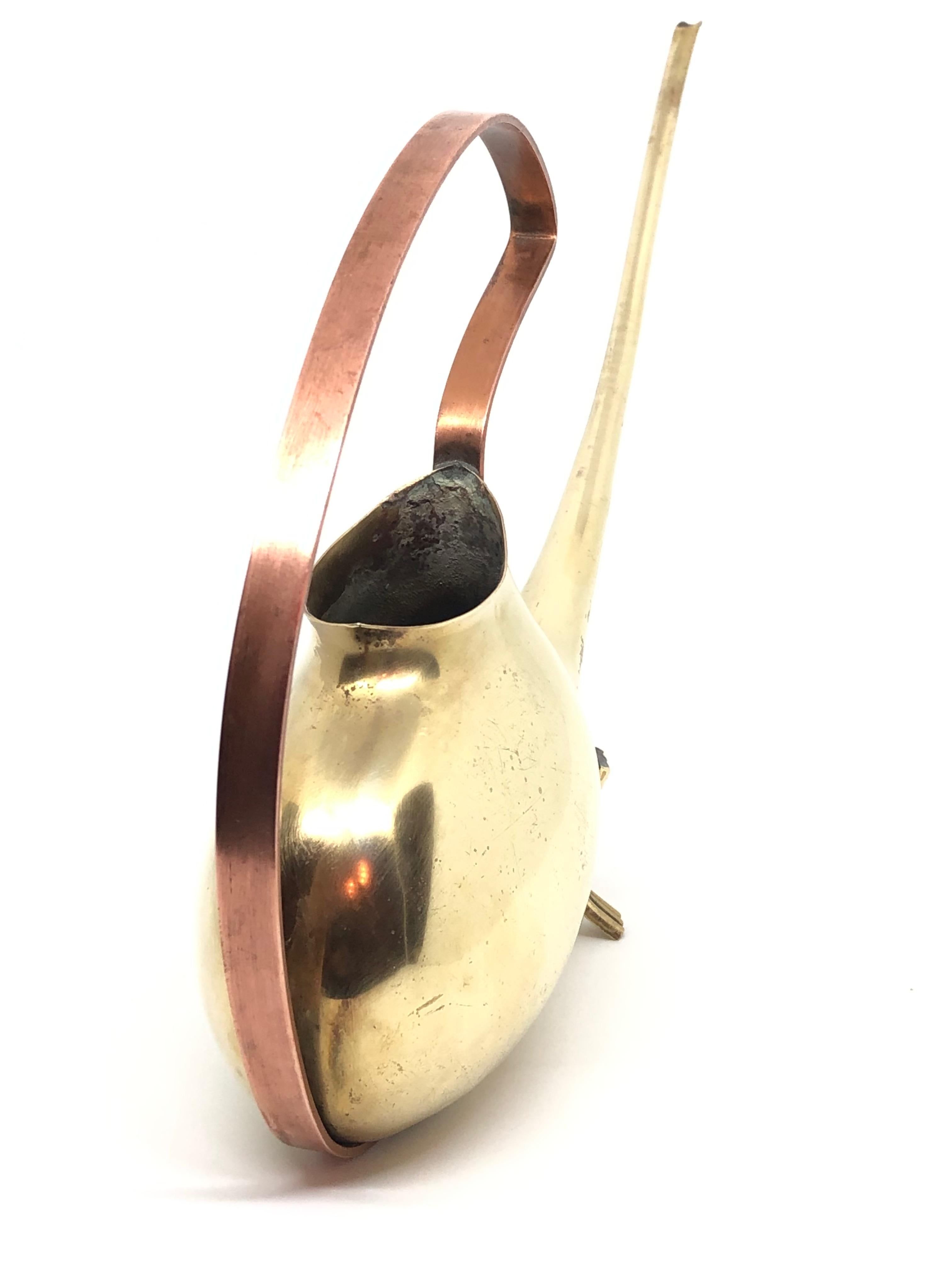 Mid-Century Modern Brass Copper Watering Can, 1950s 5