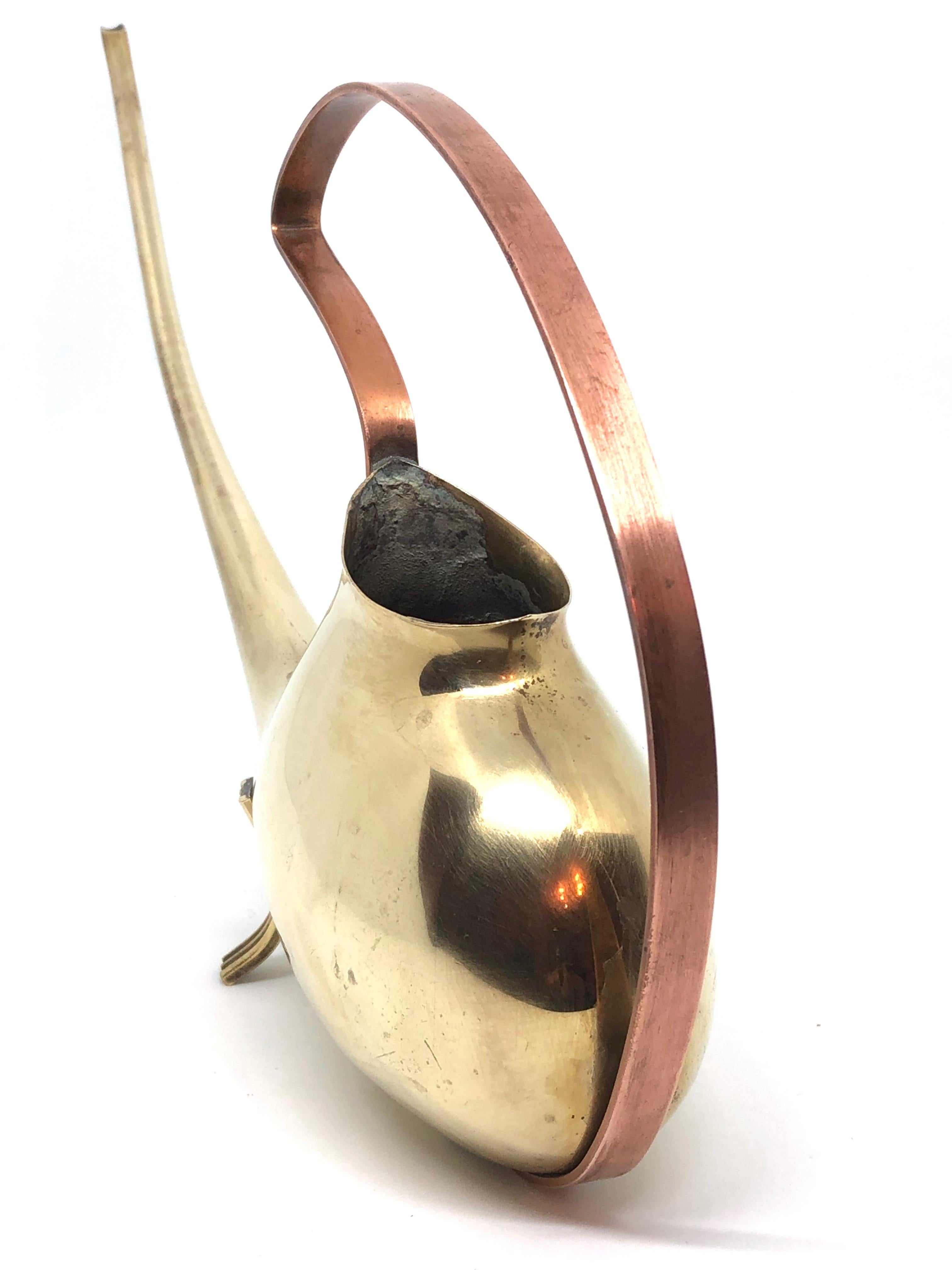 Mid-Century Modern Brass Copper Watering Can, 1950s 6