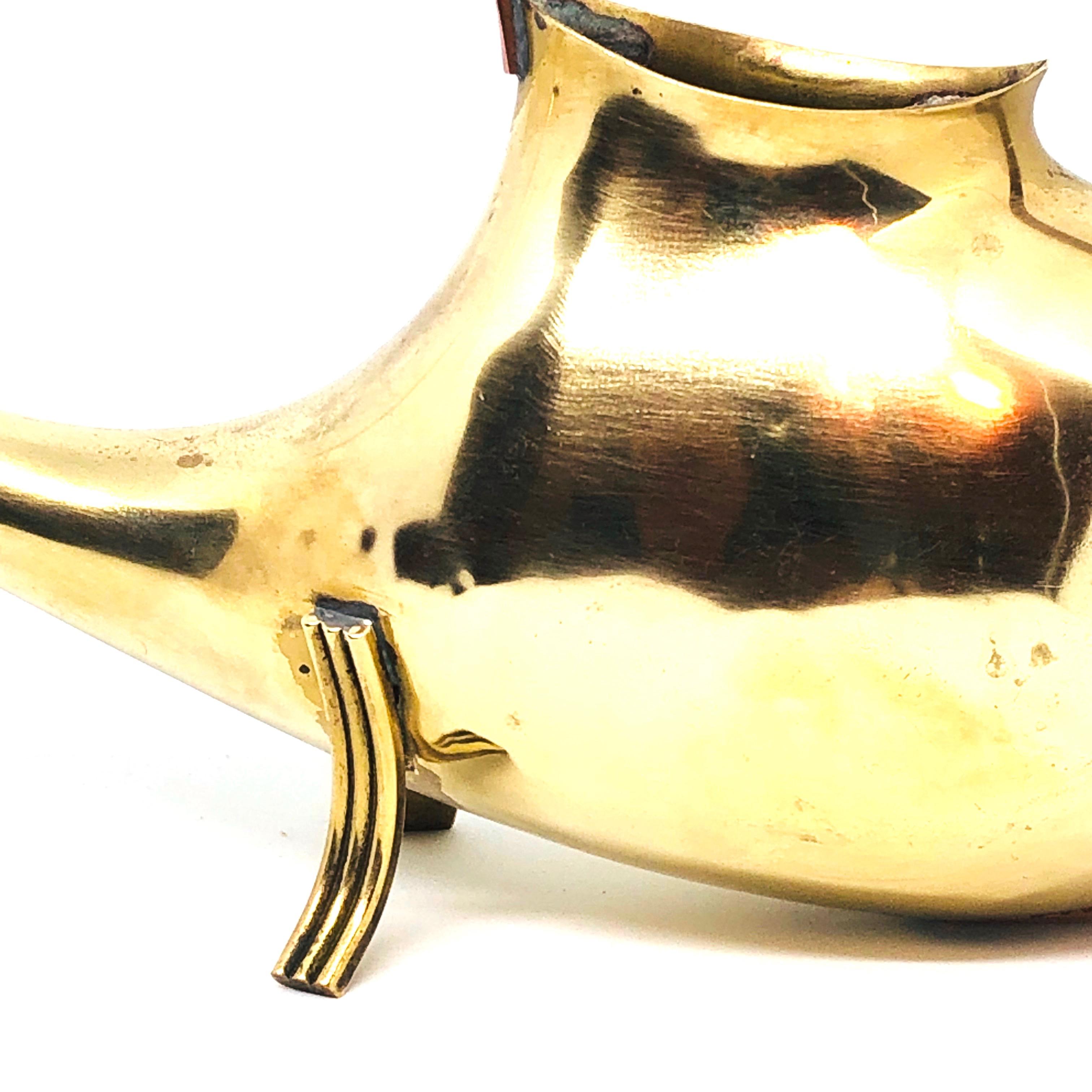 Mid-Century Modern Brass Copper Watering Can, 1950s In Good Condition In Nuernberg, DE
