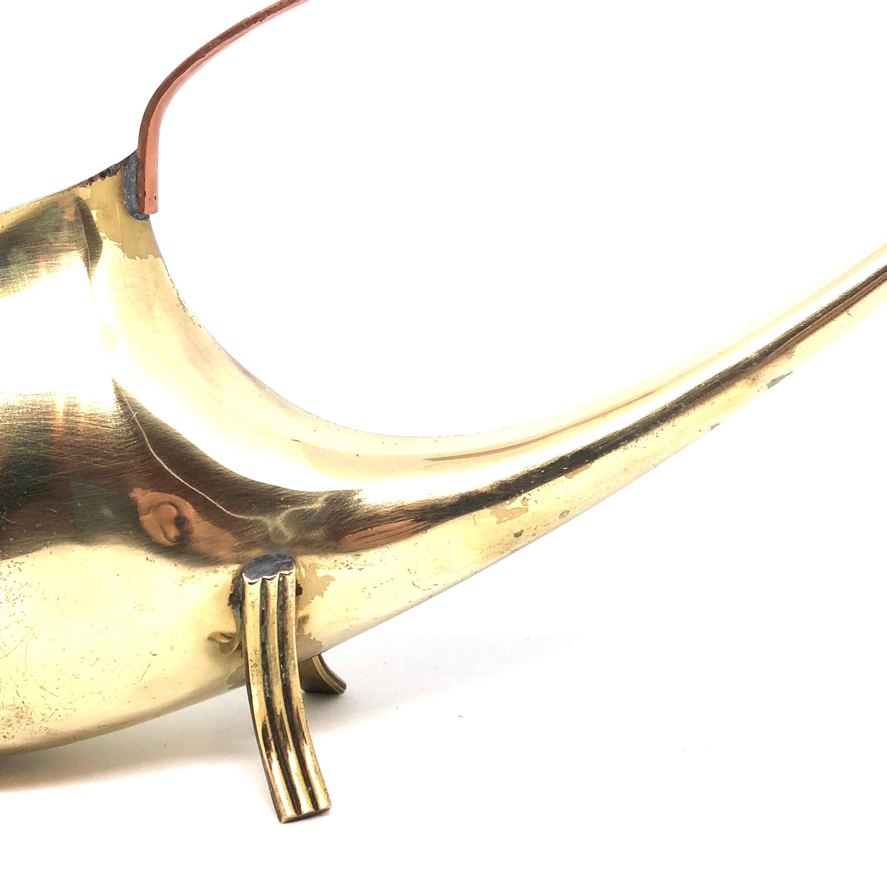 Mid-Century Modern Brass Copper Watering Can, 1950s 3