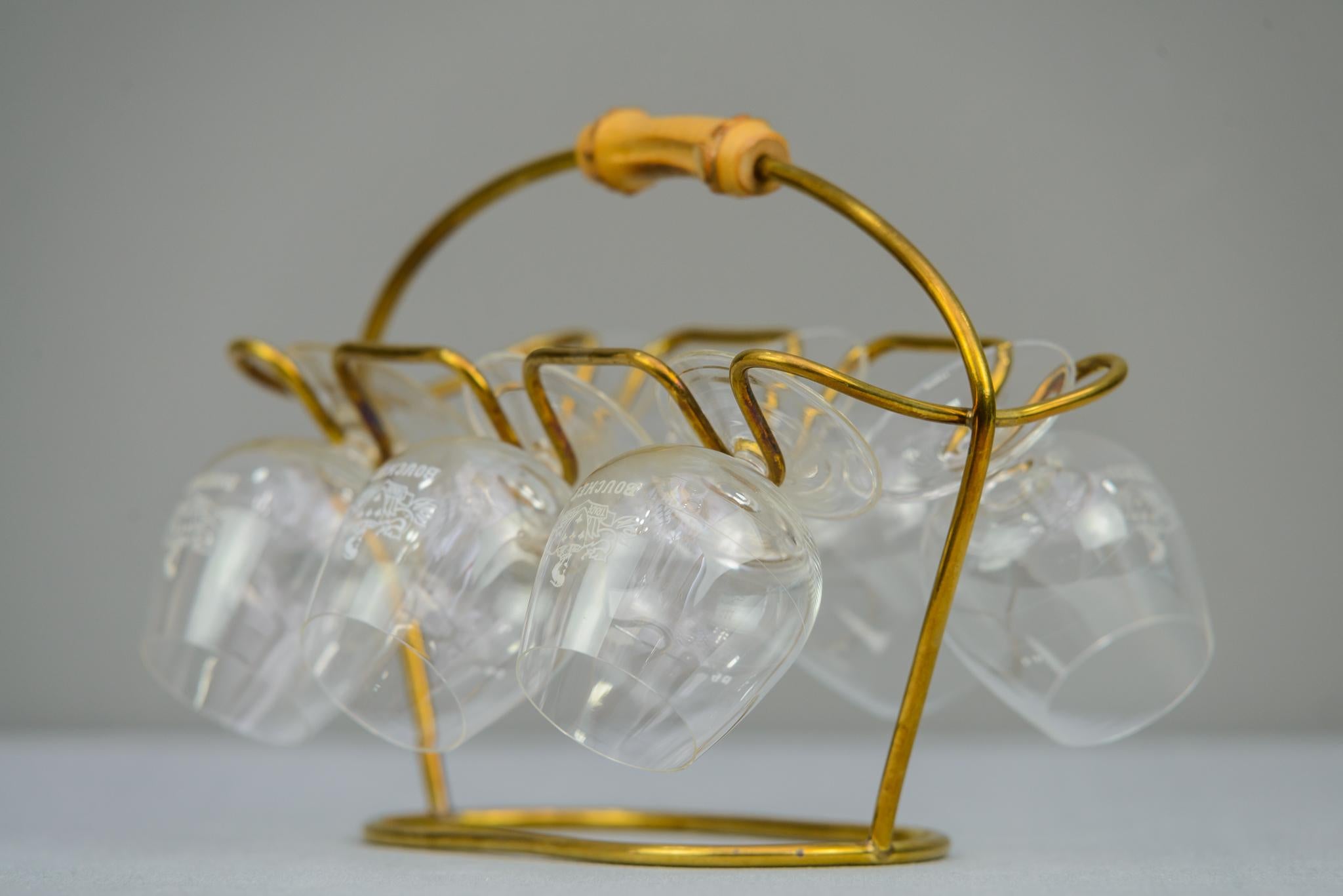 Wine Glass Holder, circa 1950s In Good Condition For Sale In Wien, AT