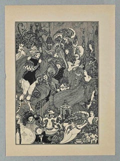 The Cave of Spleen - Original Lithograph by Aubrey Beardsley - 1896