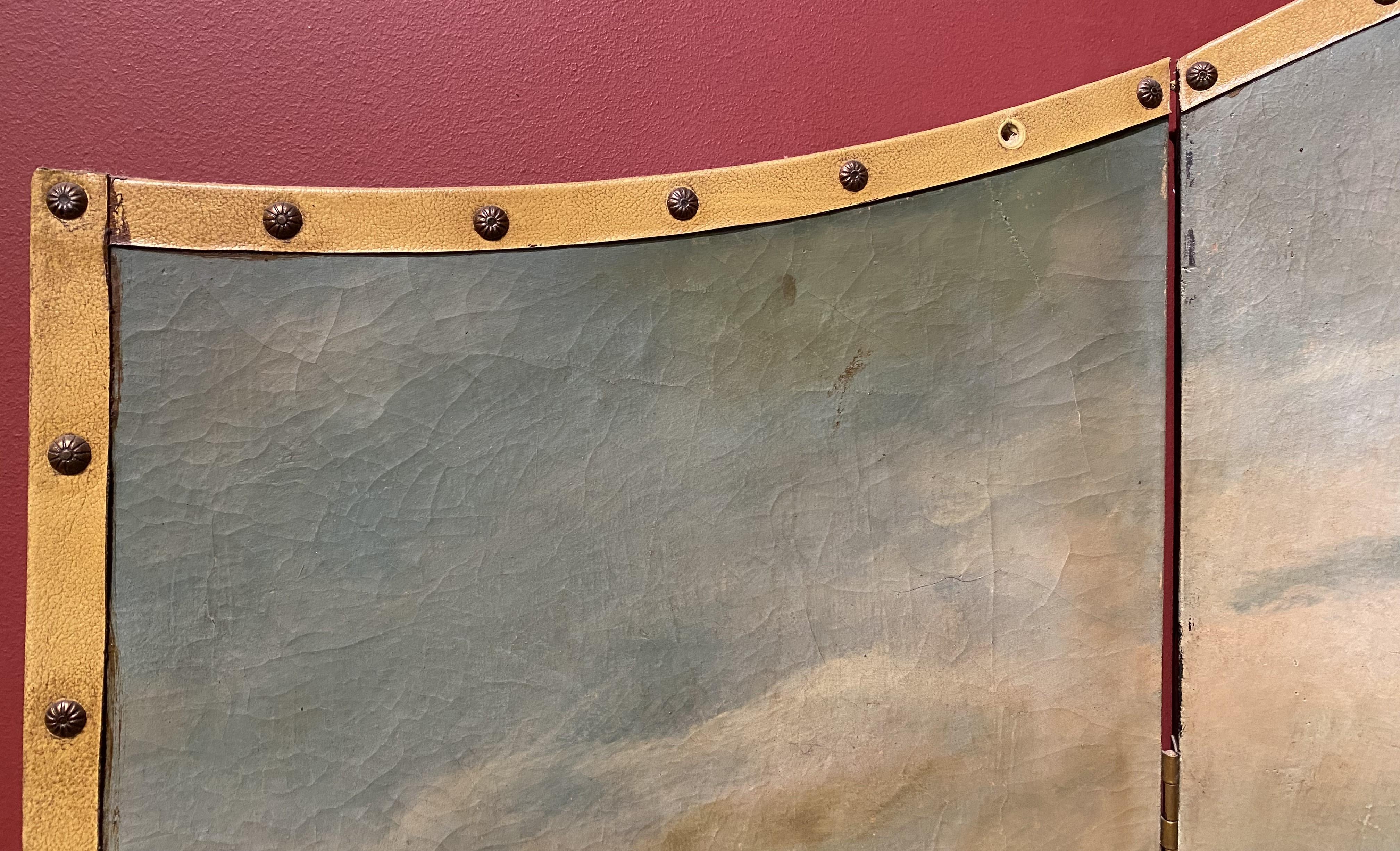 Aubrey Beardsley, geblümtes Stillleben auf Leinwand, 19. Jahrhundert, Gemälde auf Leinwand auf 4-teiligem Paravent im Zustand „Gut“ im Angebot in Milford, NH