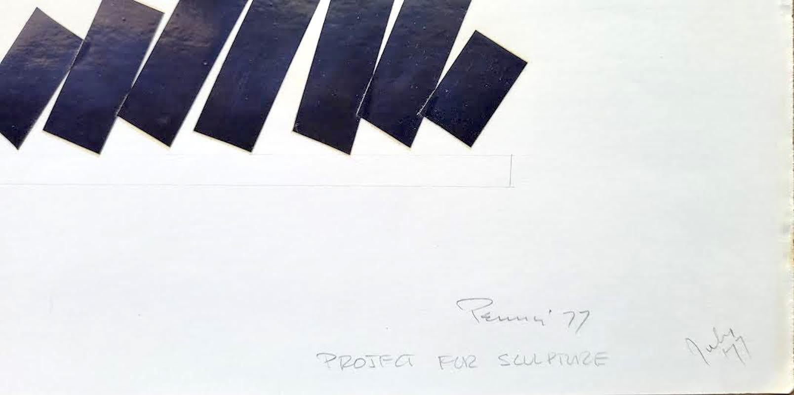 Aubrey Penny (Small Sculpture) 
Untitled July 1977
Signed, Dated. 2S-202, 1977.

Aubrey Penny (American 1917-2000) was an innovative California abstract artist who worked in a variety of mediums. Owner of the No-os gallery on La Cienega Boulevard,