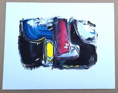 Aubrey Penny Abstract Watercolor Untitled - Signed and Dated