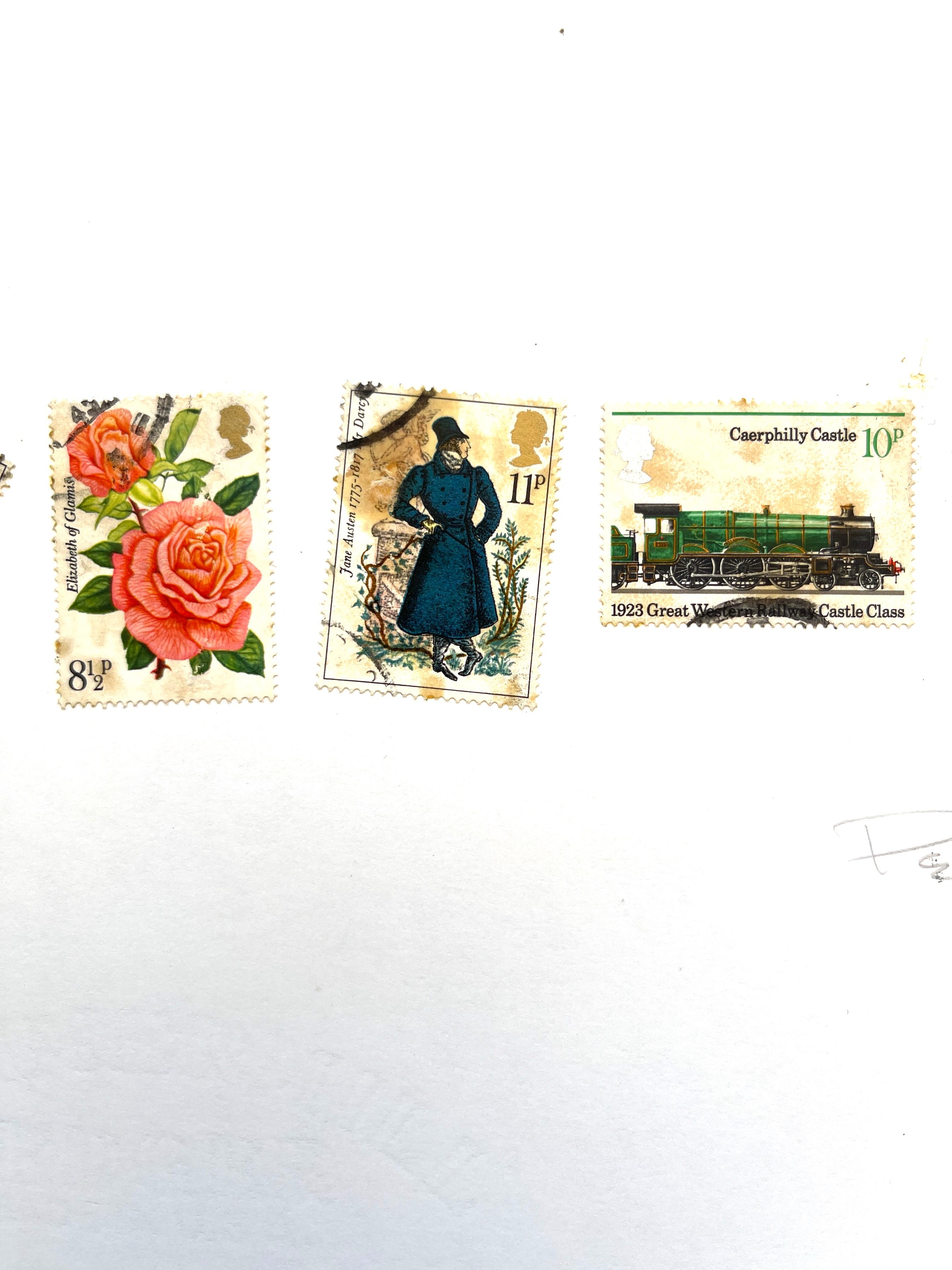 Collage, Mind-Line Stamp Series. Signed and Dated  For Sale 1