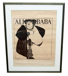 Ali Baba - (Cover design for "The Forty Thieves) - Serigrafía