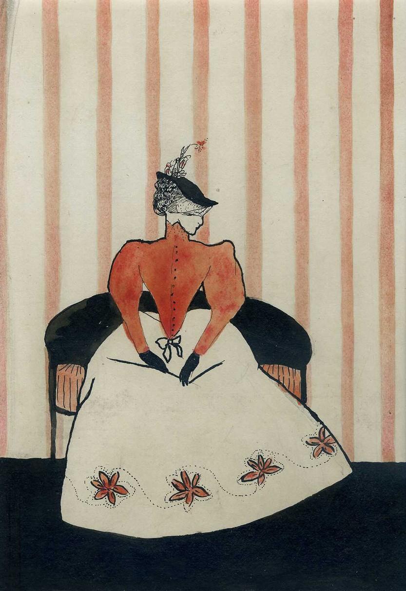 Aubrey Vincent Beardsley Figurative Painting - Ready and Waiting