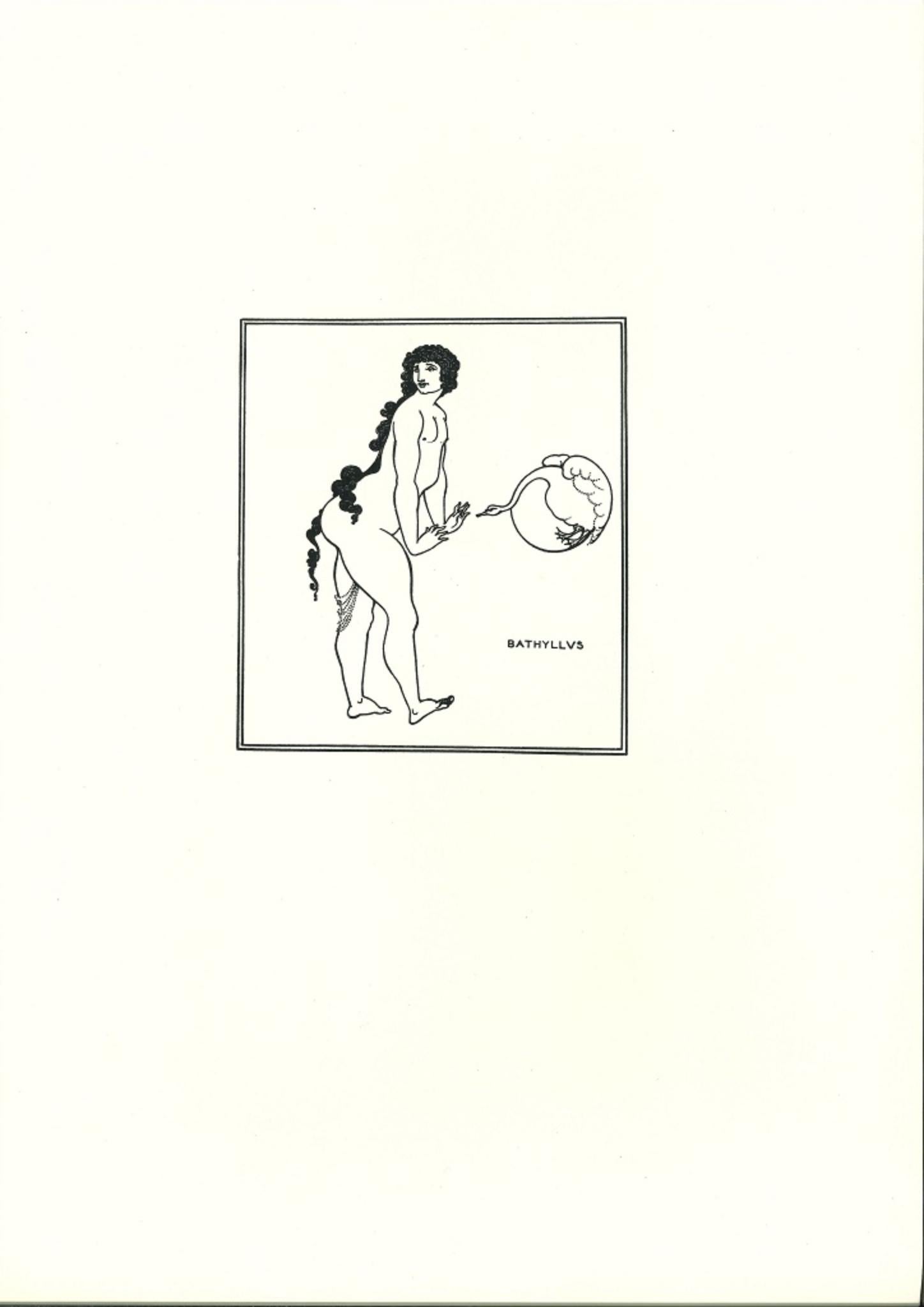 Aubrey Vincent Beardsley Figurative Print - Batyllus et la Danse du Cigne - Original Lithograph after A. Beardsley - 1970