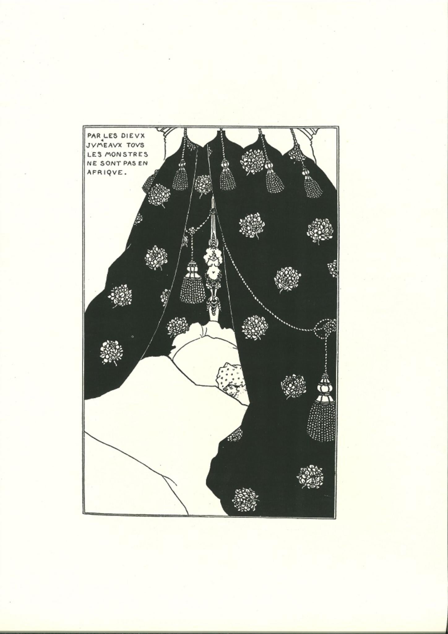 Aubrey Vincent Beardsley Figurative Print - Billet-Doux (L'incomunicabilité) - Original Lithograph after A. Beardsley - 1970