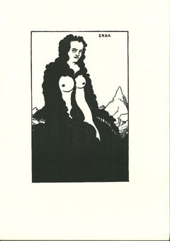 Vintage Erda - Original Lithograph by A. Beardsley - 1970s