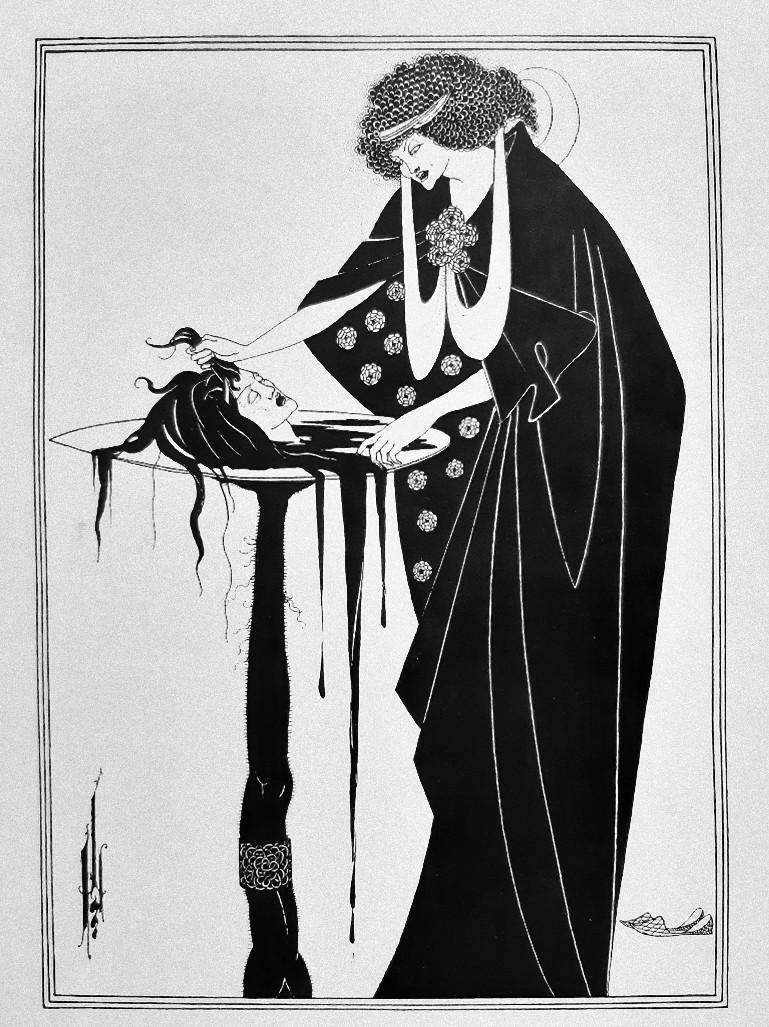Illustration to Salomé - Rare Book Engraved by A. V. Beardsley - 1907