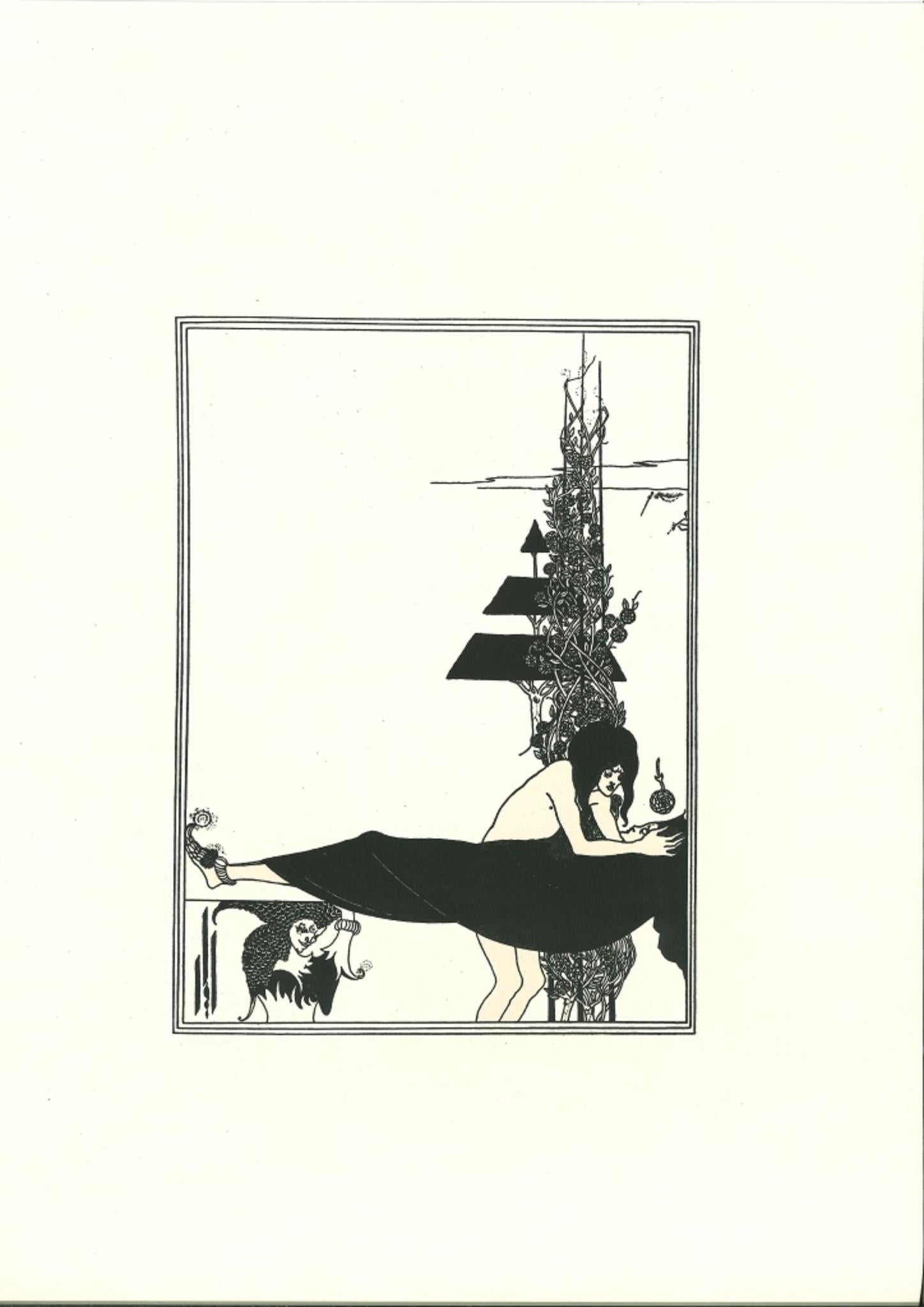 Aubrey Vincent Beardsley Figurative Print - Je Baserai ta Bouche, Jokanan - Original Lithograph after A. Beardsley - 1970