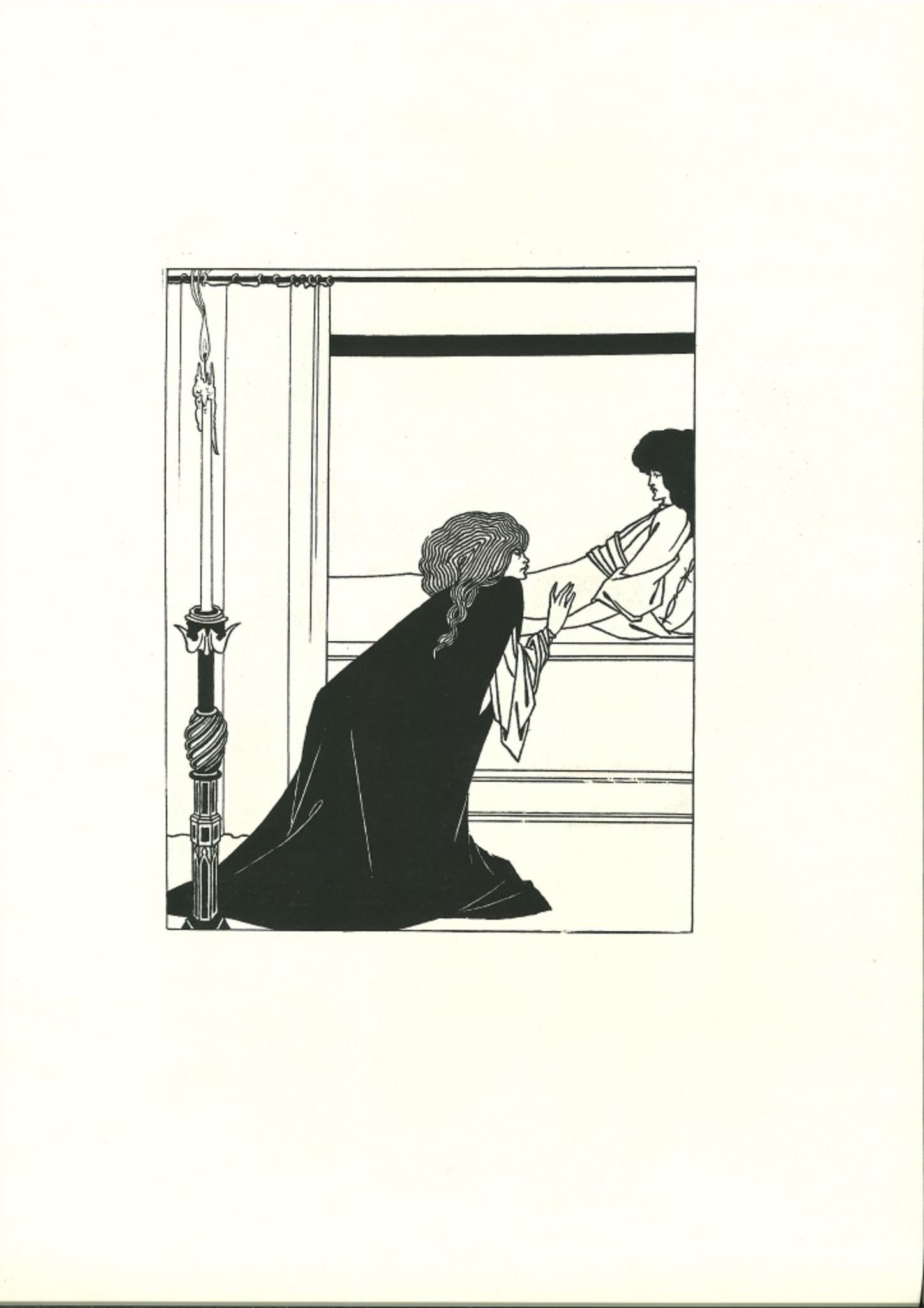 Figurative Print di Aubrey Vincent Beardsley - L'Amour - Litografia dopo Aubrey Beardsley - 1970