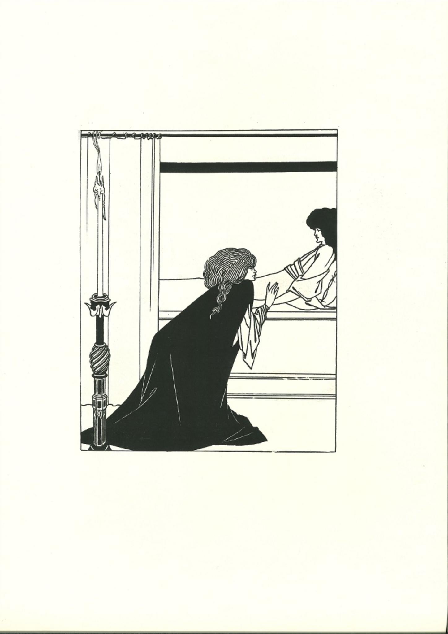 Aubrey Vincent Beardsley Figurative Print - L'Amour - Original Lithograph after Aubrey Beardsley - 1970
