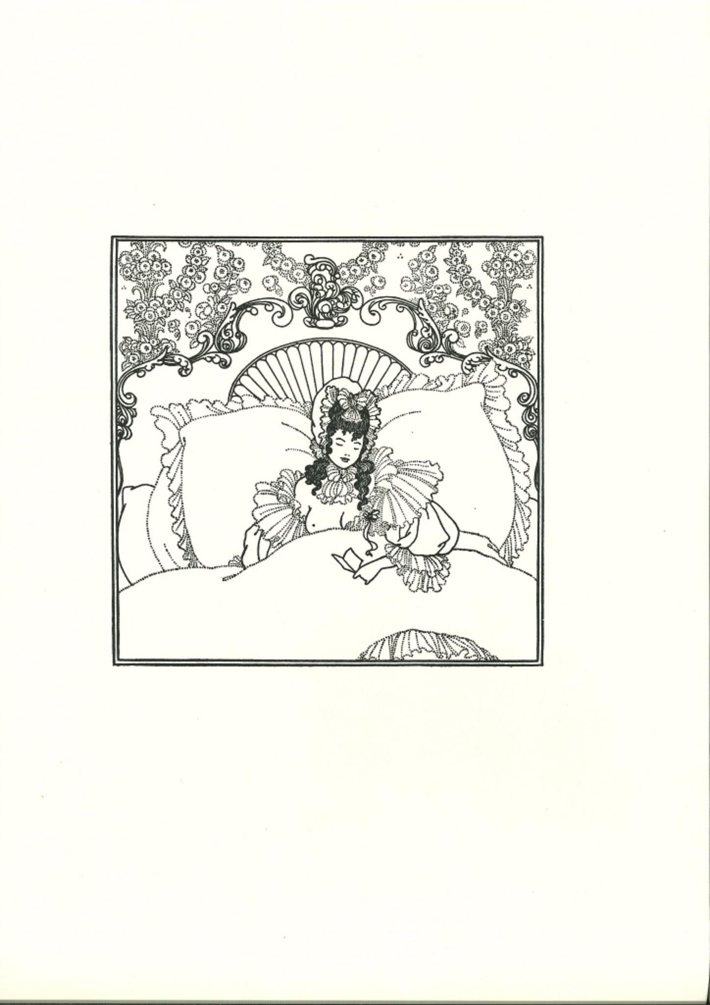 Aubrey Vincent Beardsley Figurative Print - L'Incommunicabilité -  Lithograph after Aubrey Beardsley - 1970