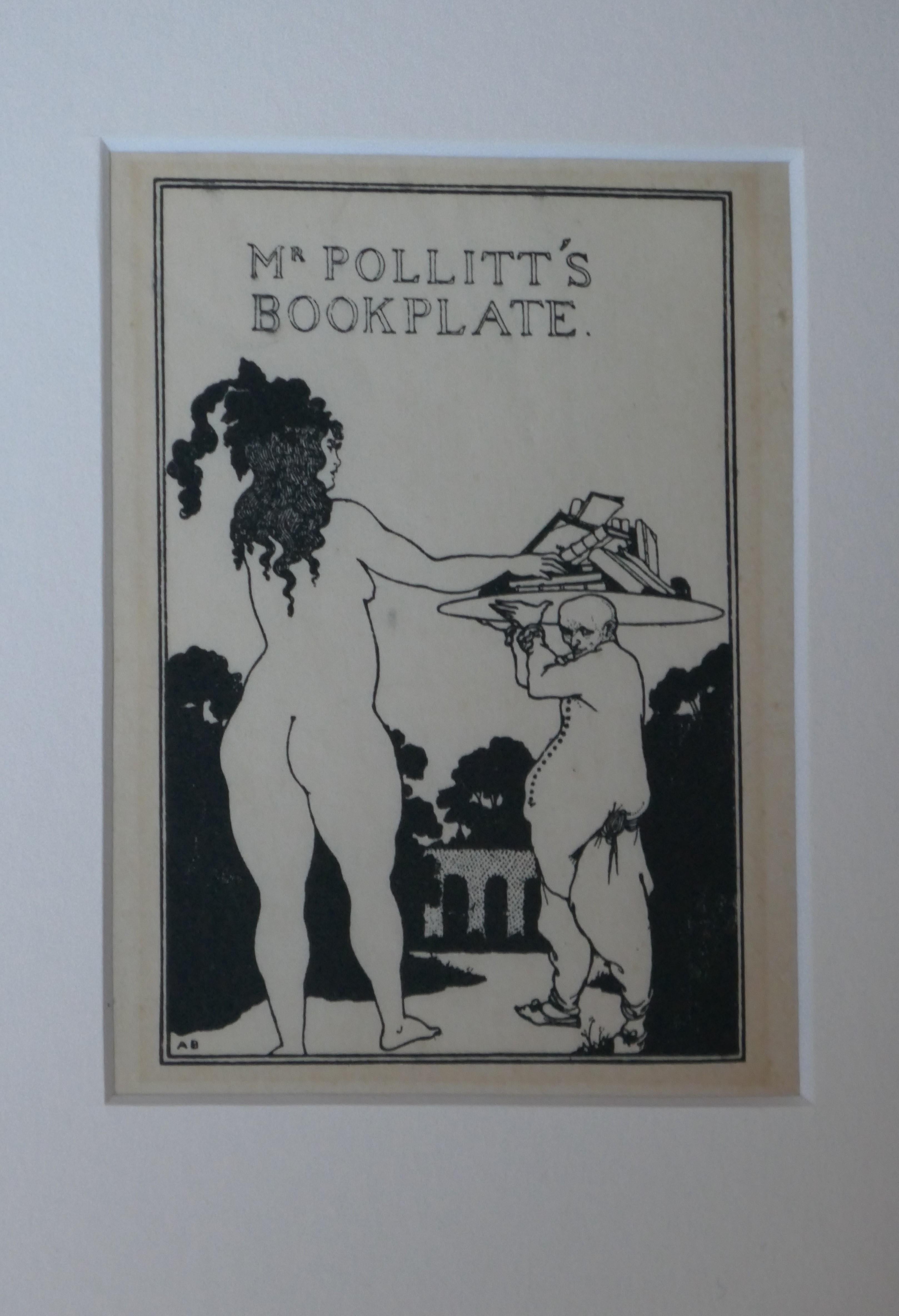 Mr Pollitt's Bookplate - Print by Aubrey Vincent Beardsley