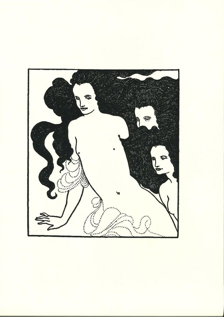 Aubrey Vincent Beardsley Figurative Print - The Comedy of the Rhinegold - Original Lithograph by A. Beardsley - 1970s