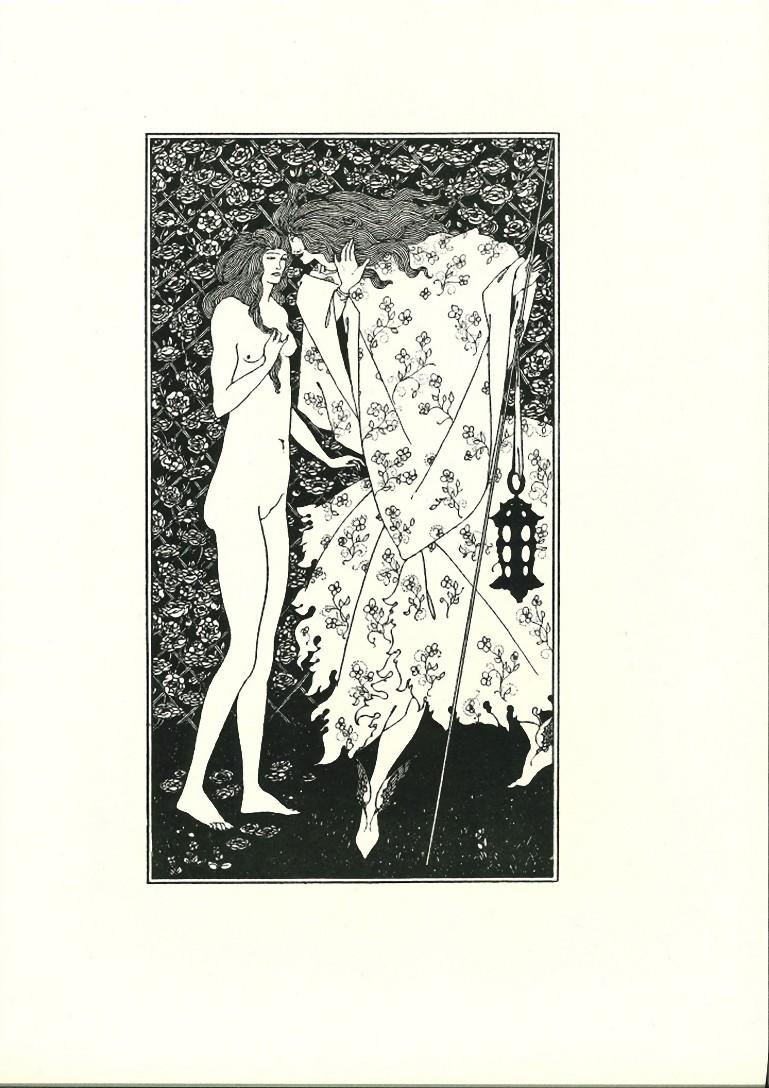 Aubrey Vincent Beardsley Figurative Print - The Confidence - Original Lithograph after  Aubrey Beardsley - 1970