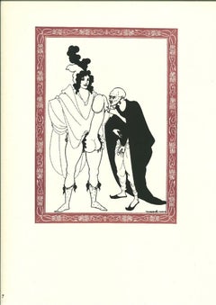 The Examination of the Herald - Original Lithograph by Aubrey Beardsley - 1970s
