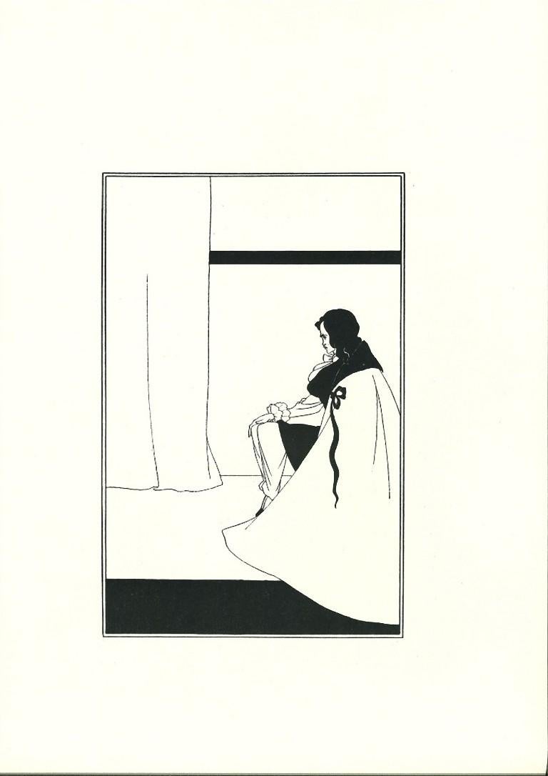 Aubrey Vincent Beardsley Figurative Print - The Fall of the House of Usher - Lithograph by Aubrey Beardsley - 1970s