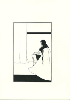 The Fall of the House of Usher - Lithograph by Aubrey Beardsley - 1970s