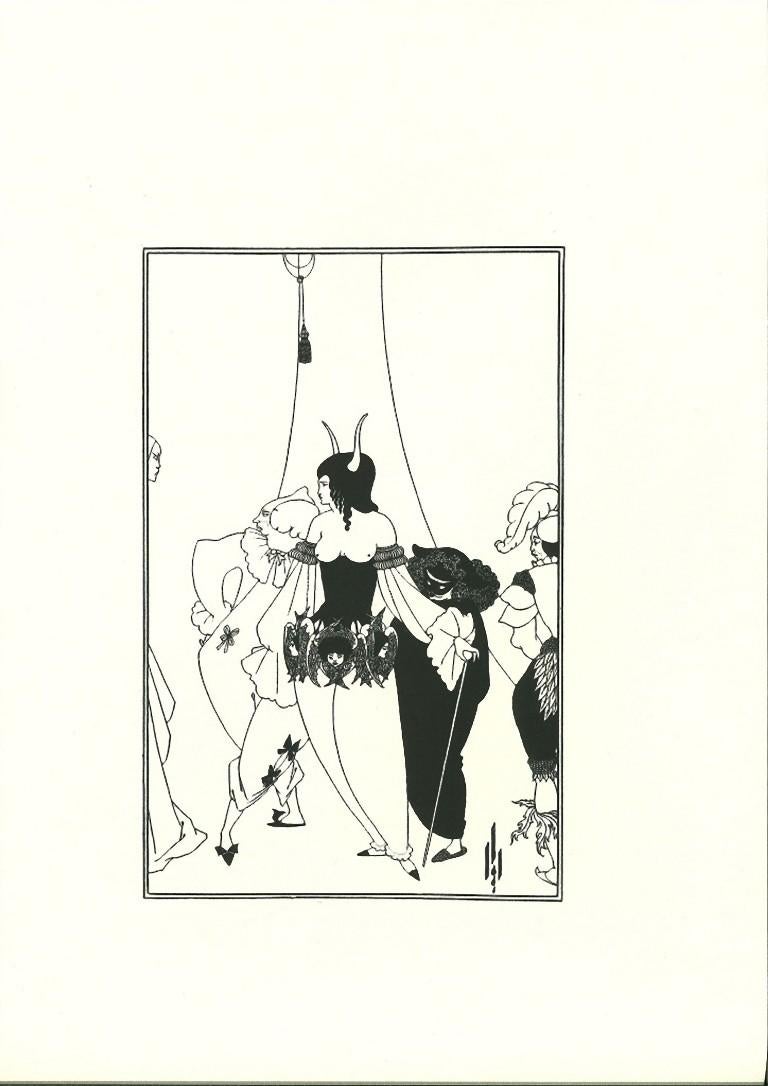 Aubrey Vincent Beardsley Figurative Print - The Masque of the Red Death - Lithograph by A. Beardsley  - 1970