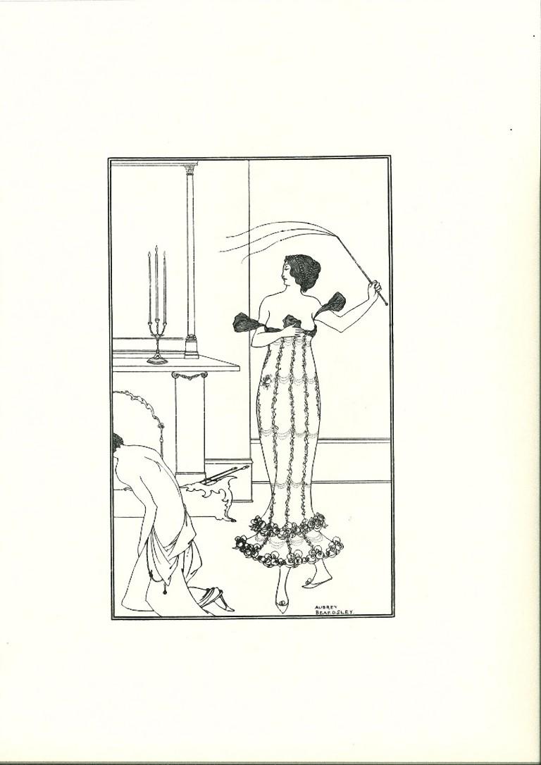 Aubrey Vincent Beardsley Figurative Print - Wonderful Mission of Earl Lavender - Original Lithograph by Beardsley - 1970s