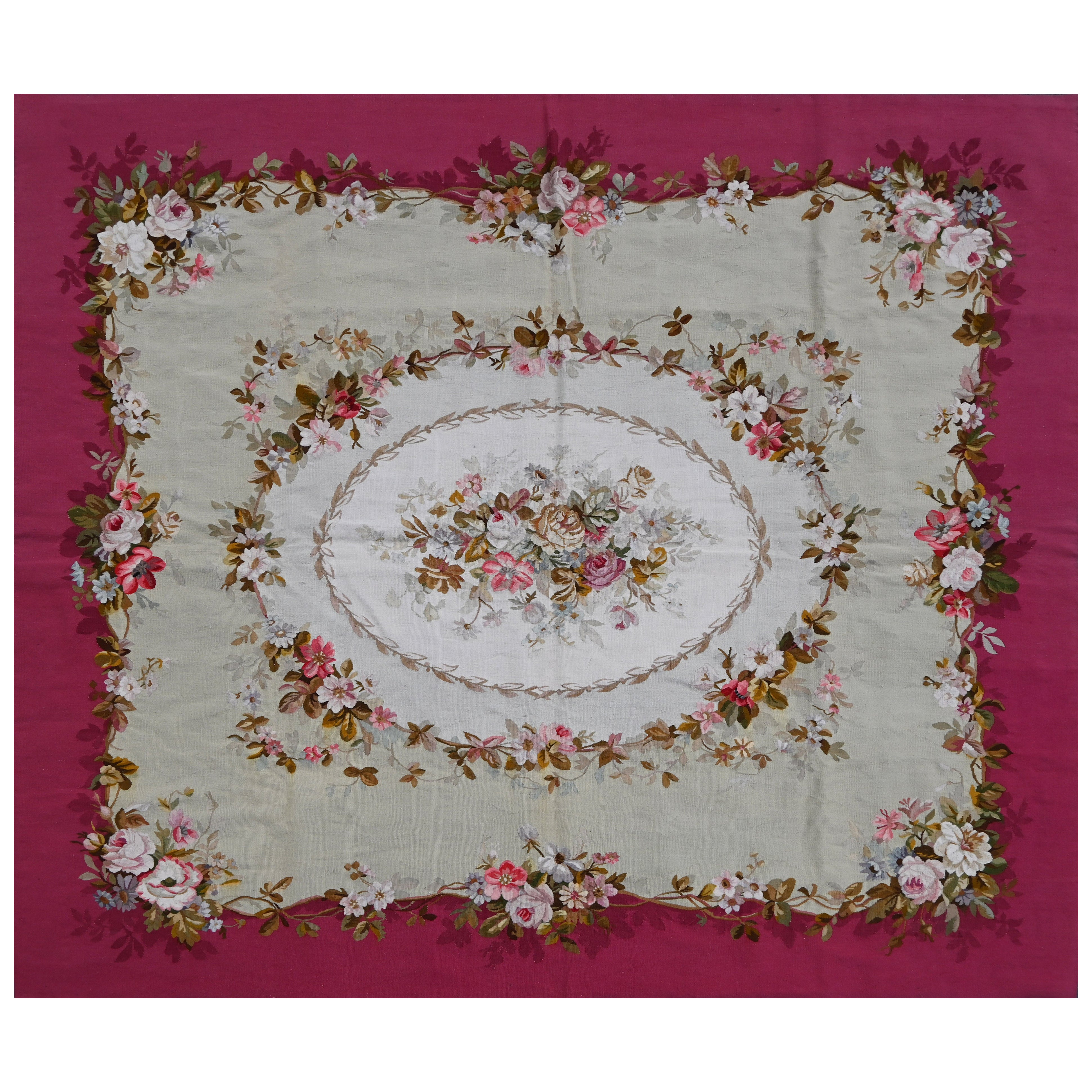 Aubusson-Teppich aus dem 19. Jahrhundert, Nr. 1241