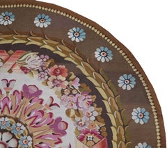 Alfombra de Aubusson, época Napoleón III - Diámetro 200 cm - Nº 1673