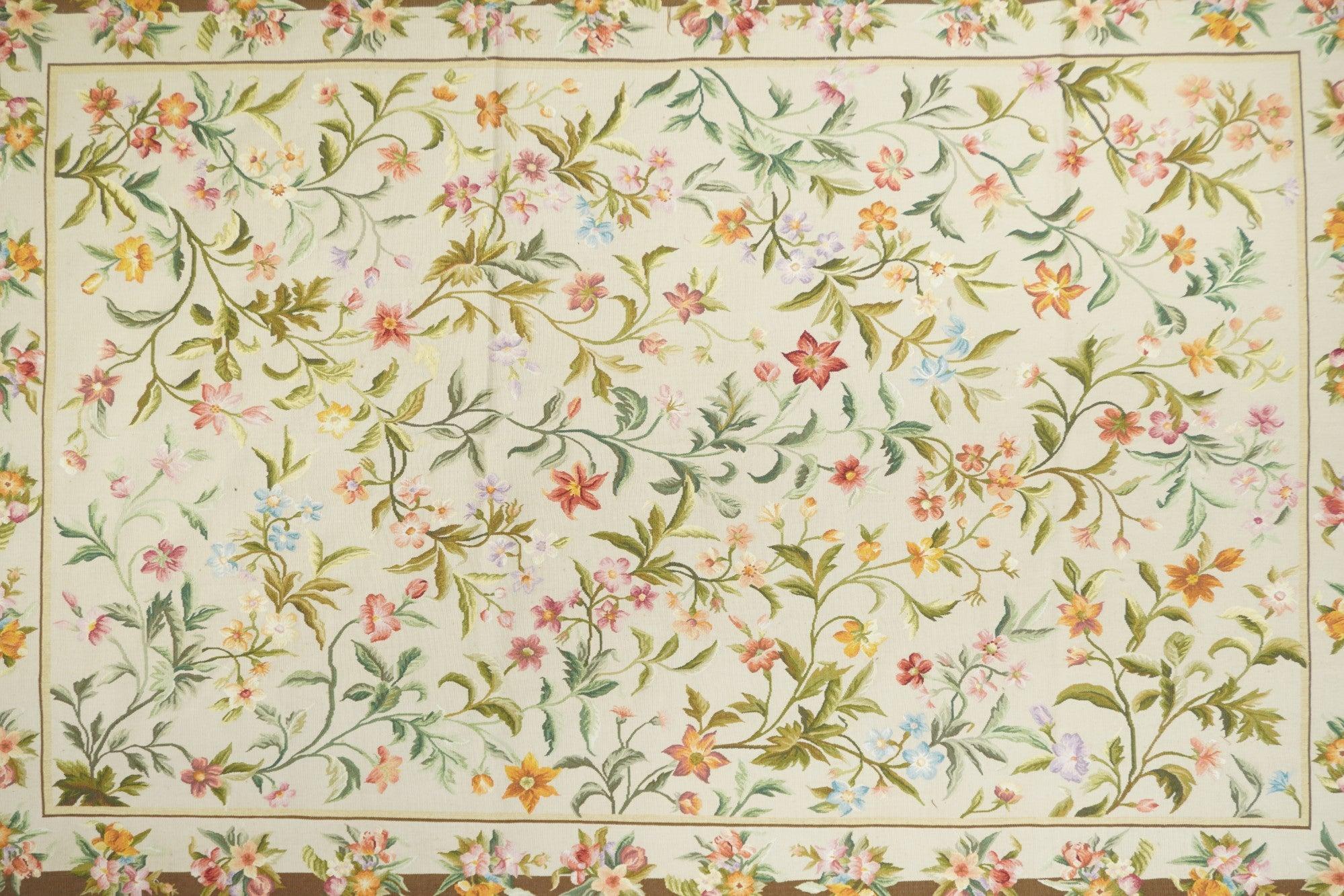 Aubusson Design Wandteppich 6'0'' x 9'2'' (Französisch) im Angebot