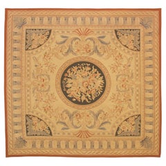Aubusson Flat-Weave Chinese Rug Inspired by French Style, 21st Century