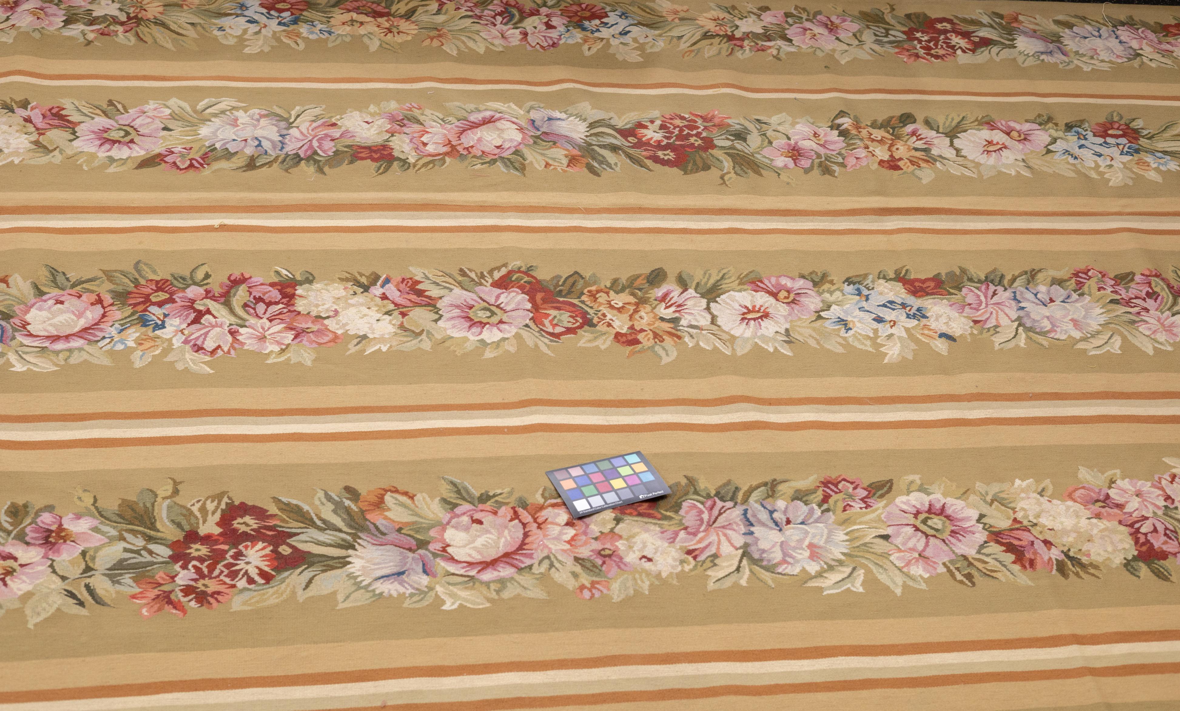 Tappeto Aubusson in lana a trama piatta 12'0