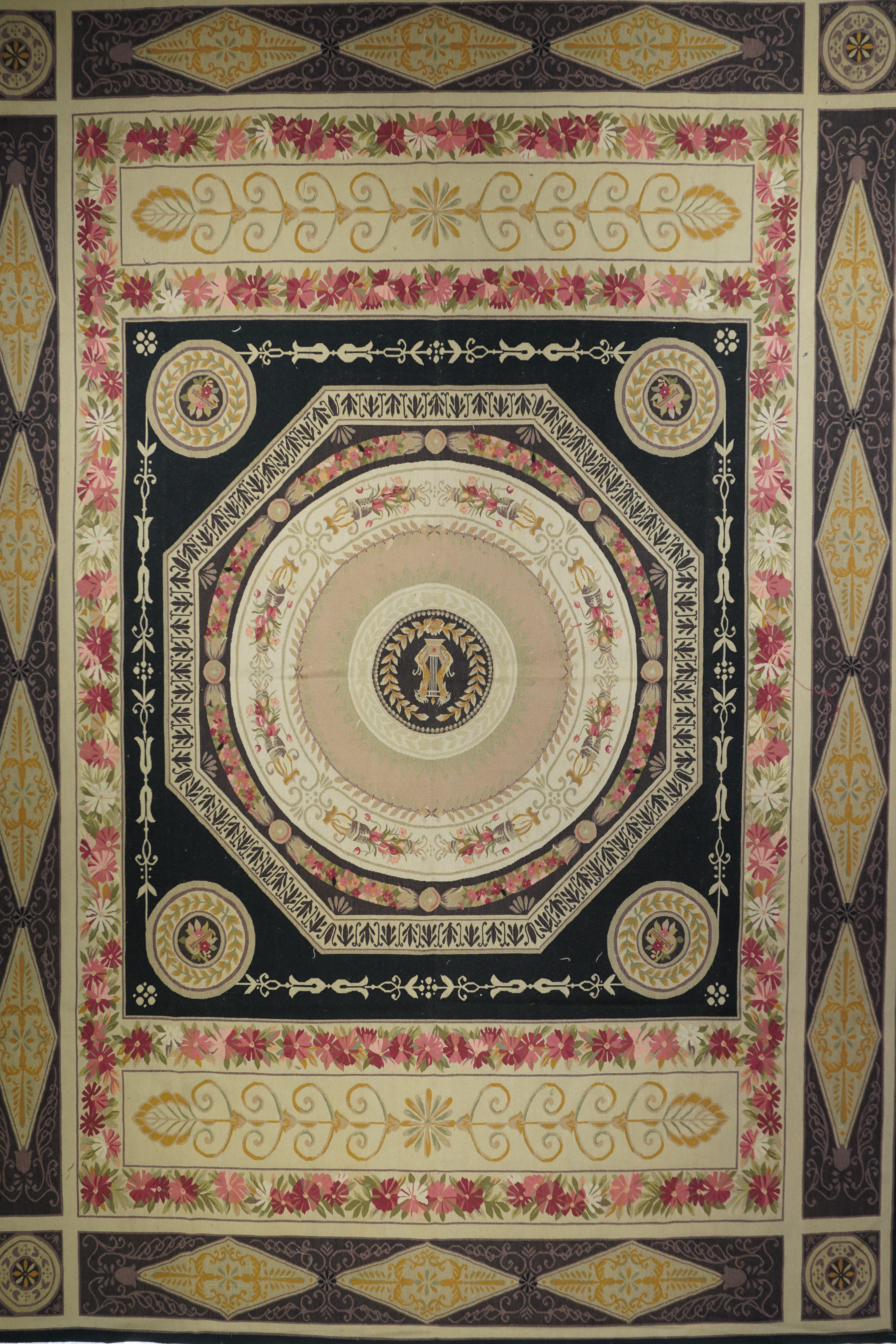 Alfombra de lana de tejido plano Aubusson 12'0