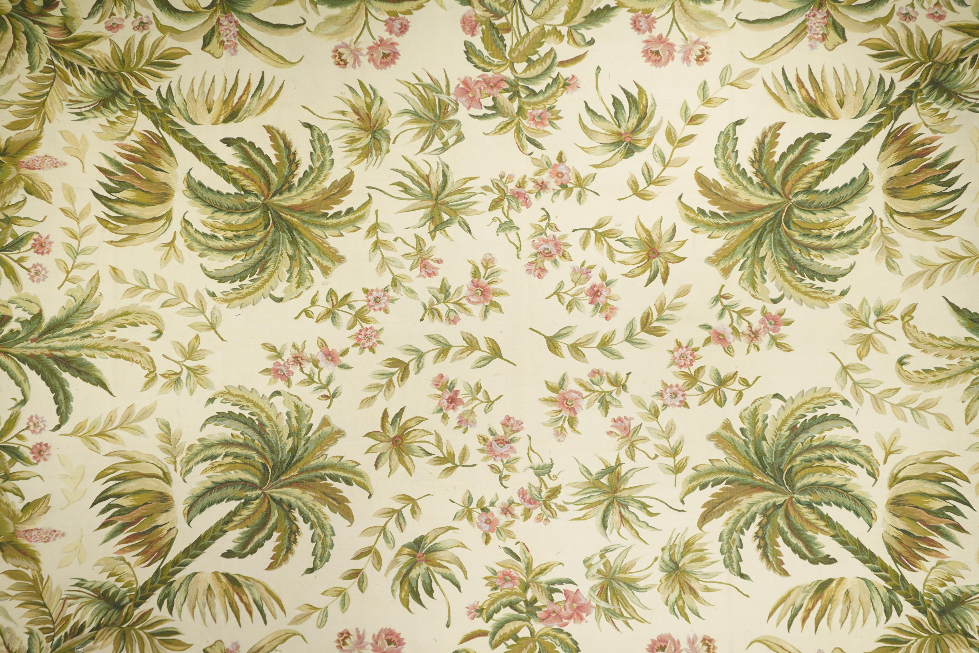 Francese Tappeto Aubusson in lana a trama piatta 12'0