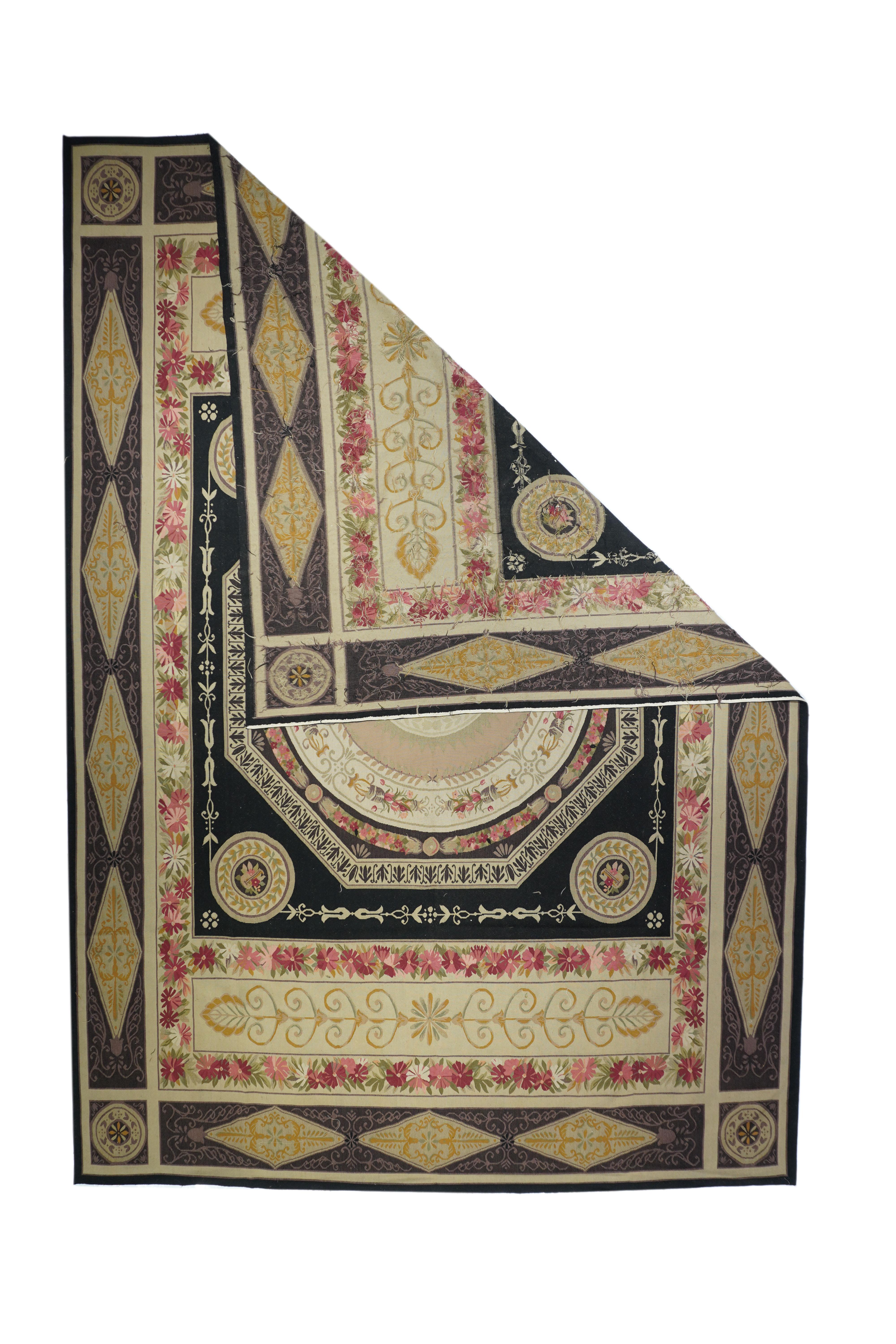 Alfombra de lana de tejido plano Aubusson 12'0