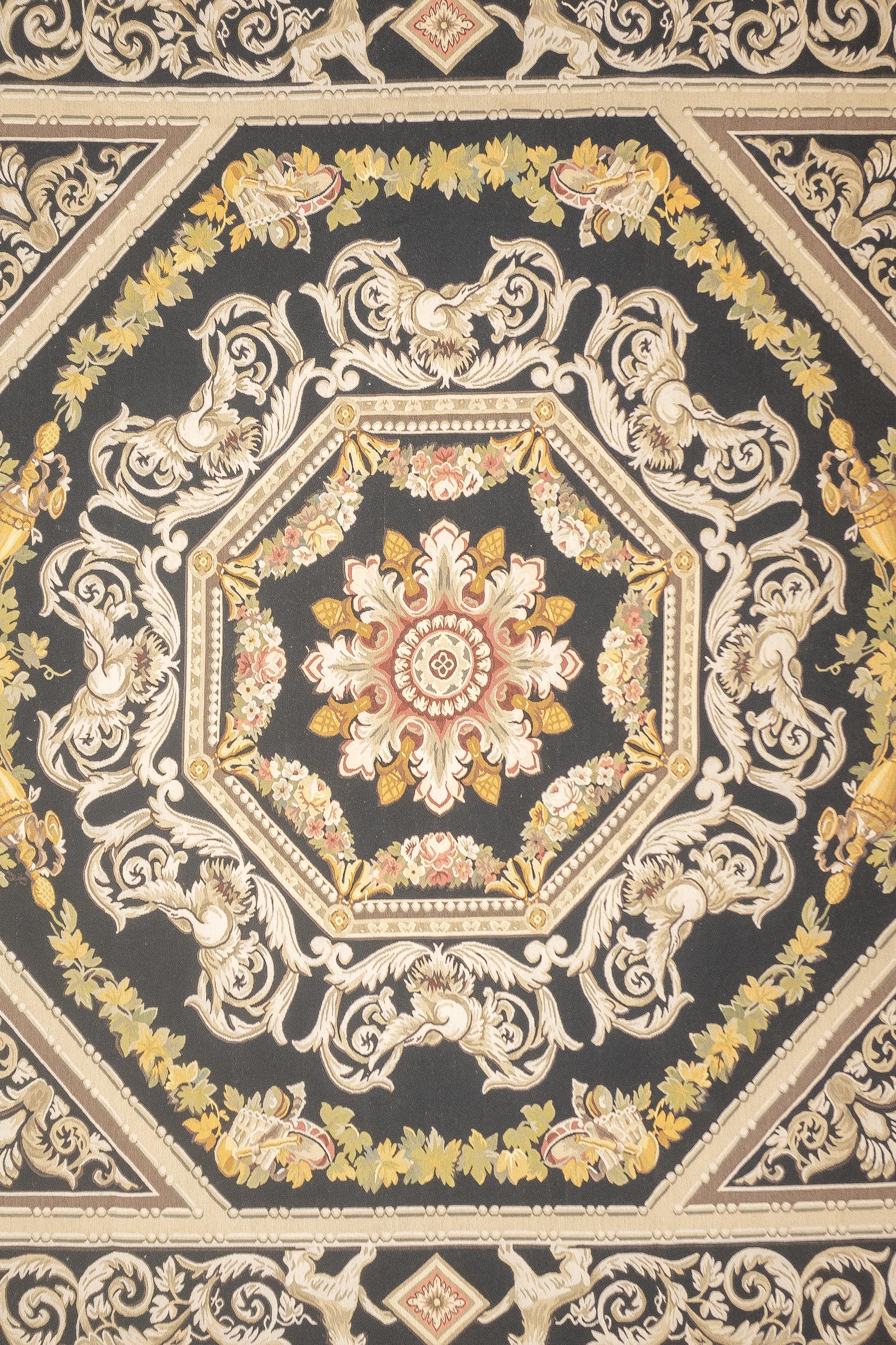 Francese Tappeto Aubusson in lana a trama piatta 12'0