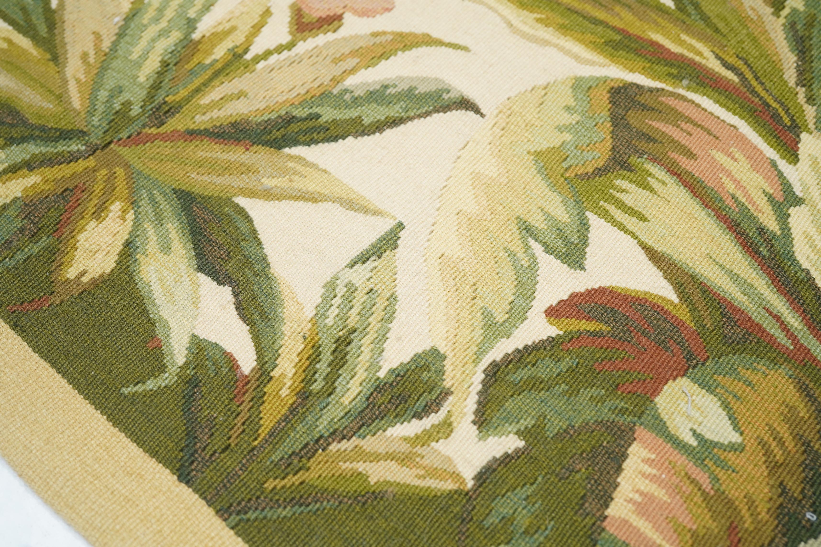 Tappeto Aubusson in lana a trama piatta 12'0