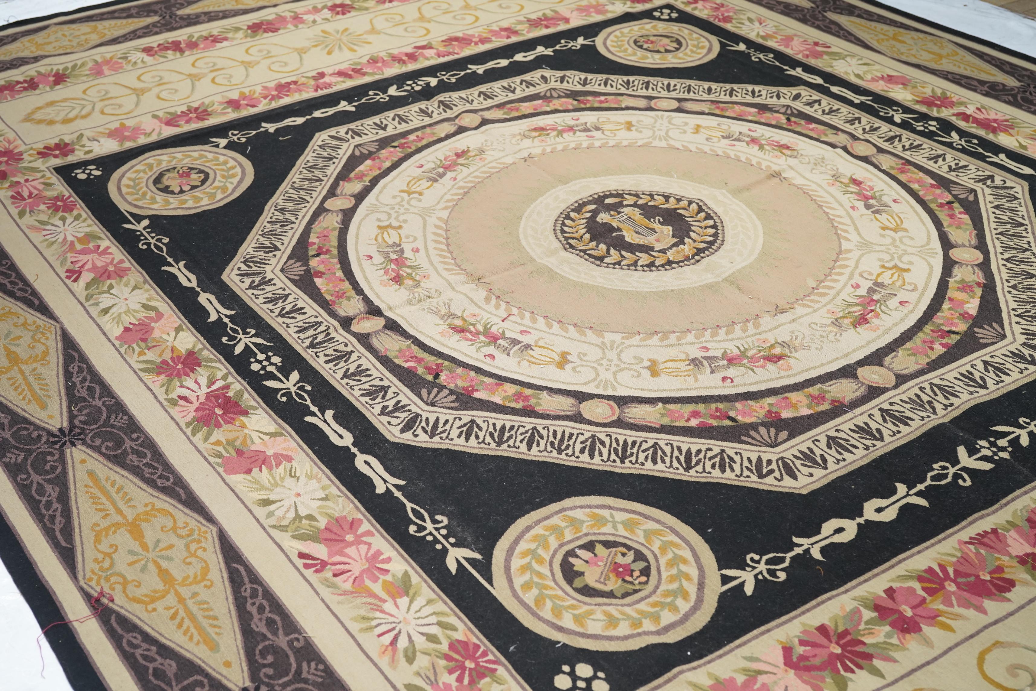 Alfombra de lana de tejido plano Aubusson 12'0