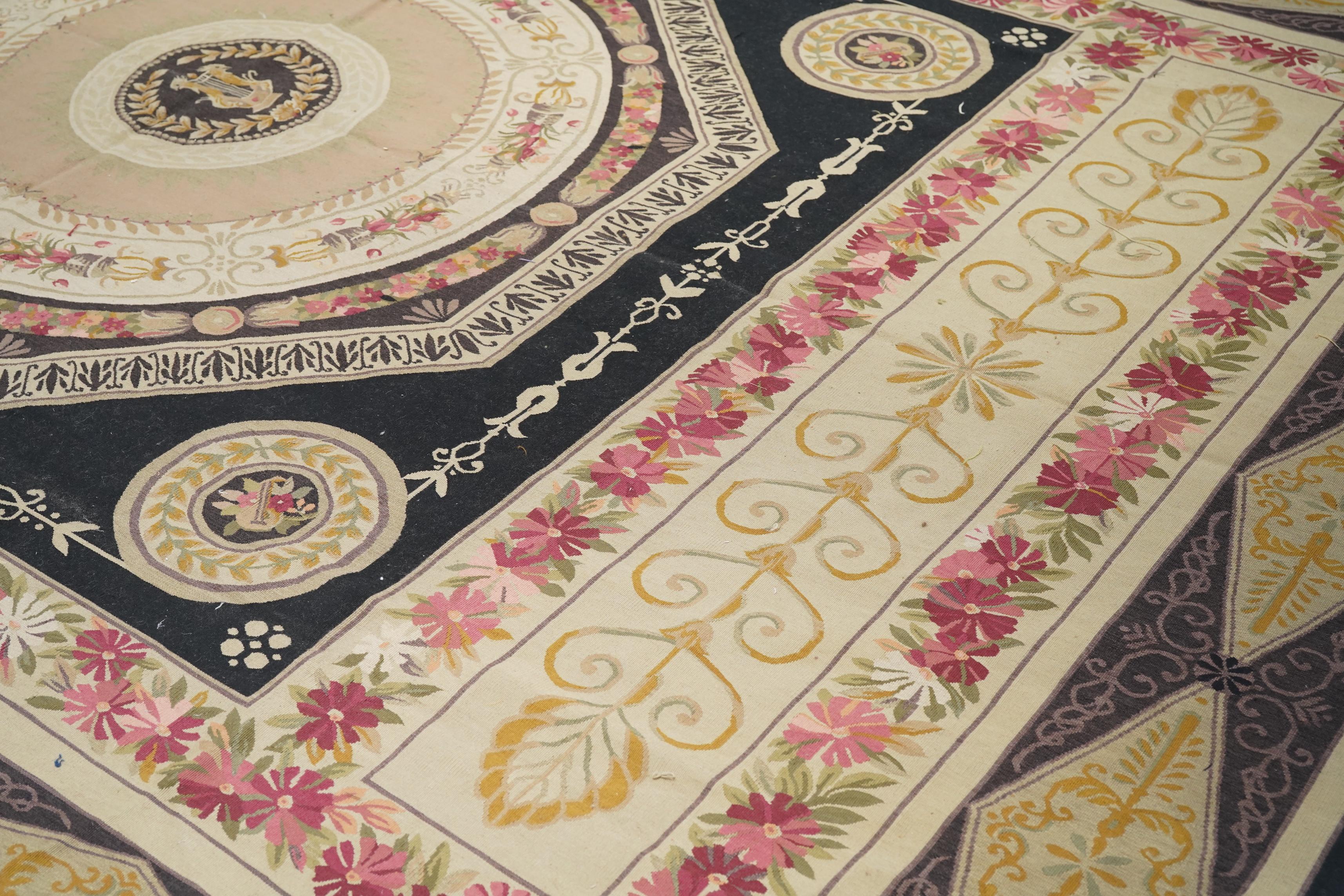 Alfombra de lana de tejido plano Aubusson 12'0