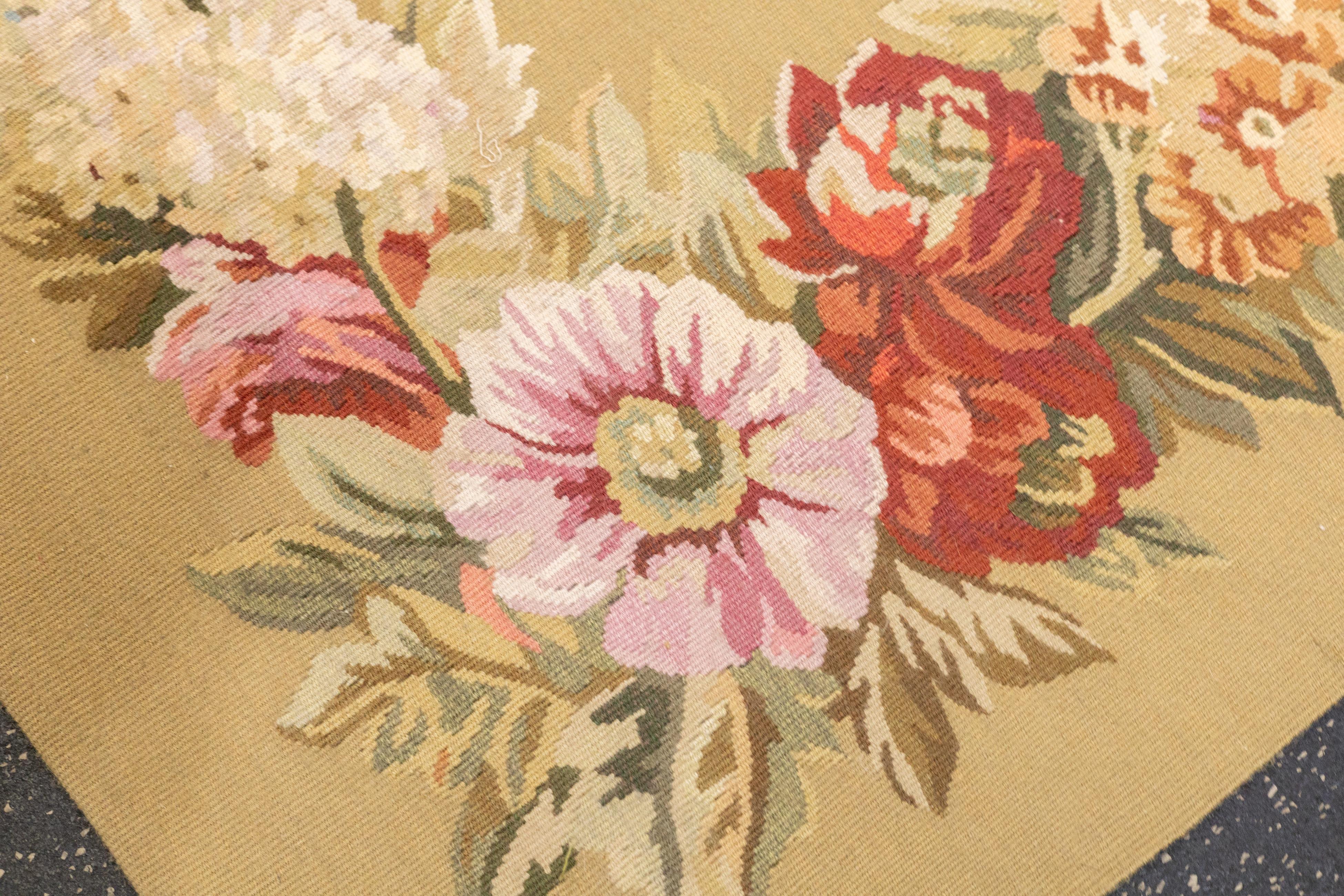 Tappeto Aubusson in lana a trama piatta 12'0
