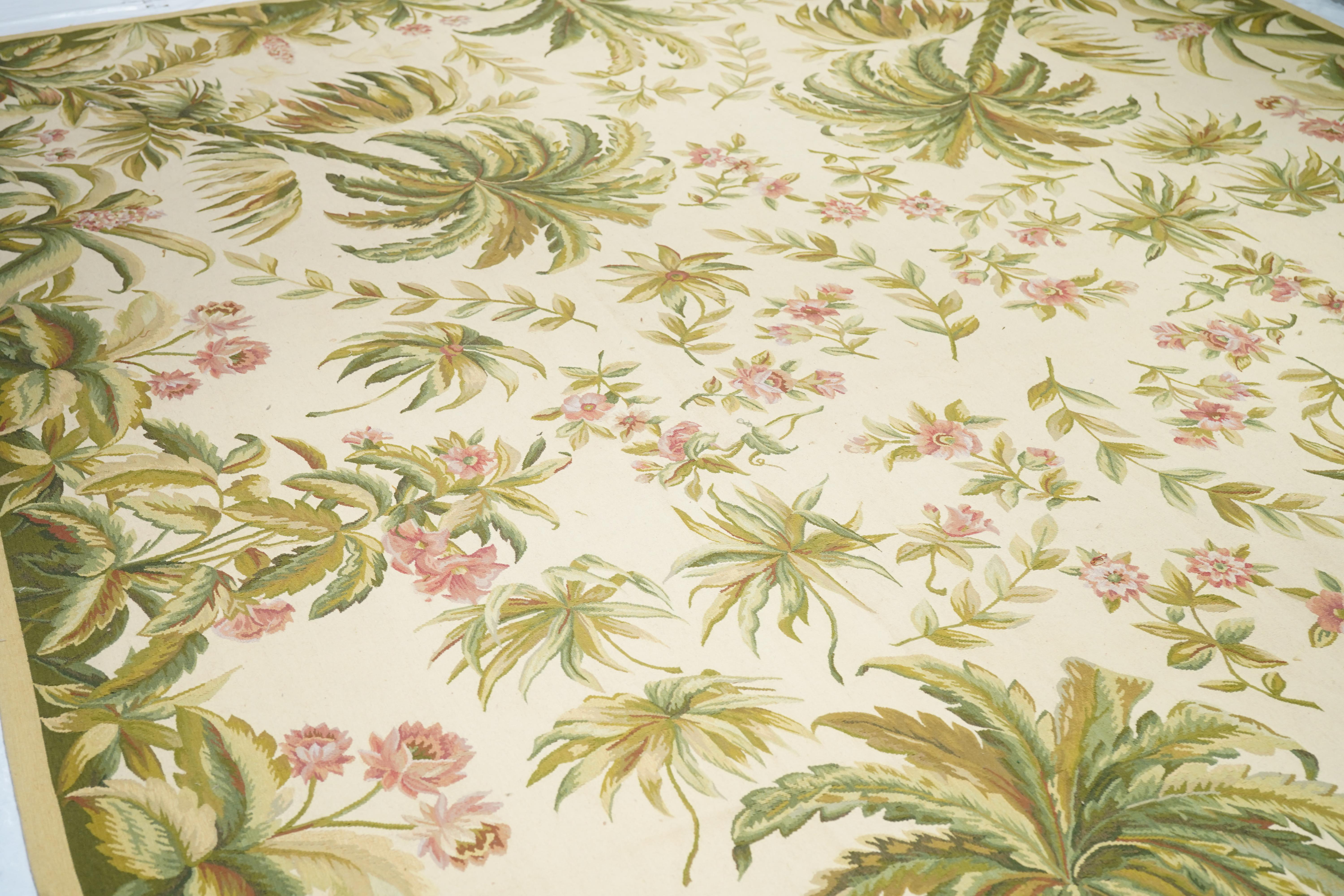 Lana Tappeto Aubusson in lana a trama piatta 12'0