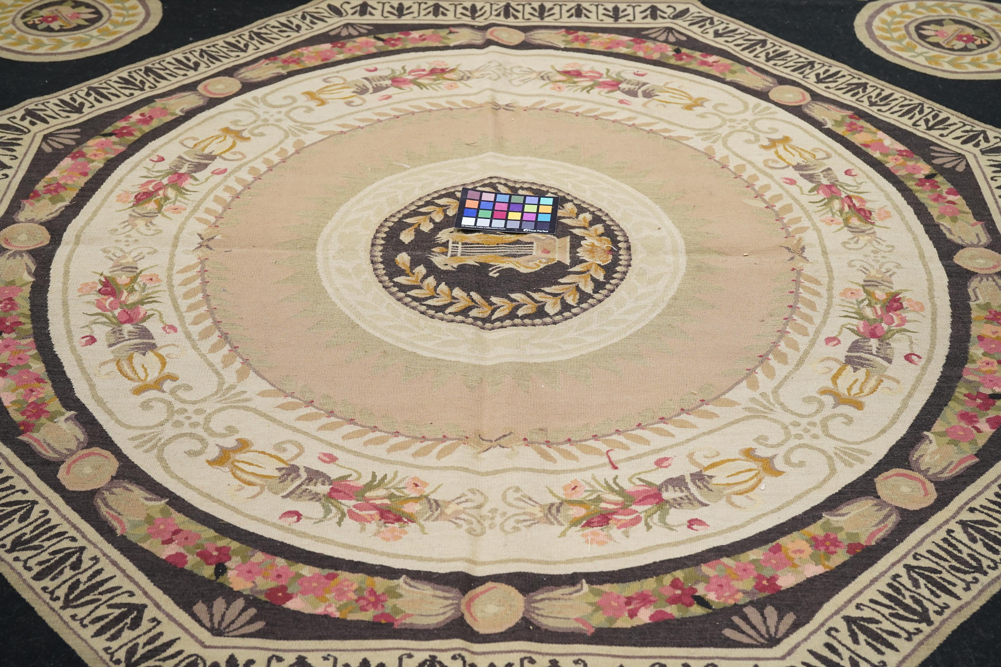 Alfombra de lana de tejido plano Aubusson 12'0