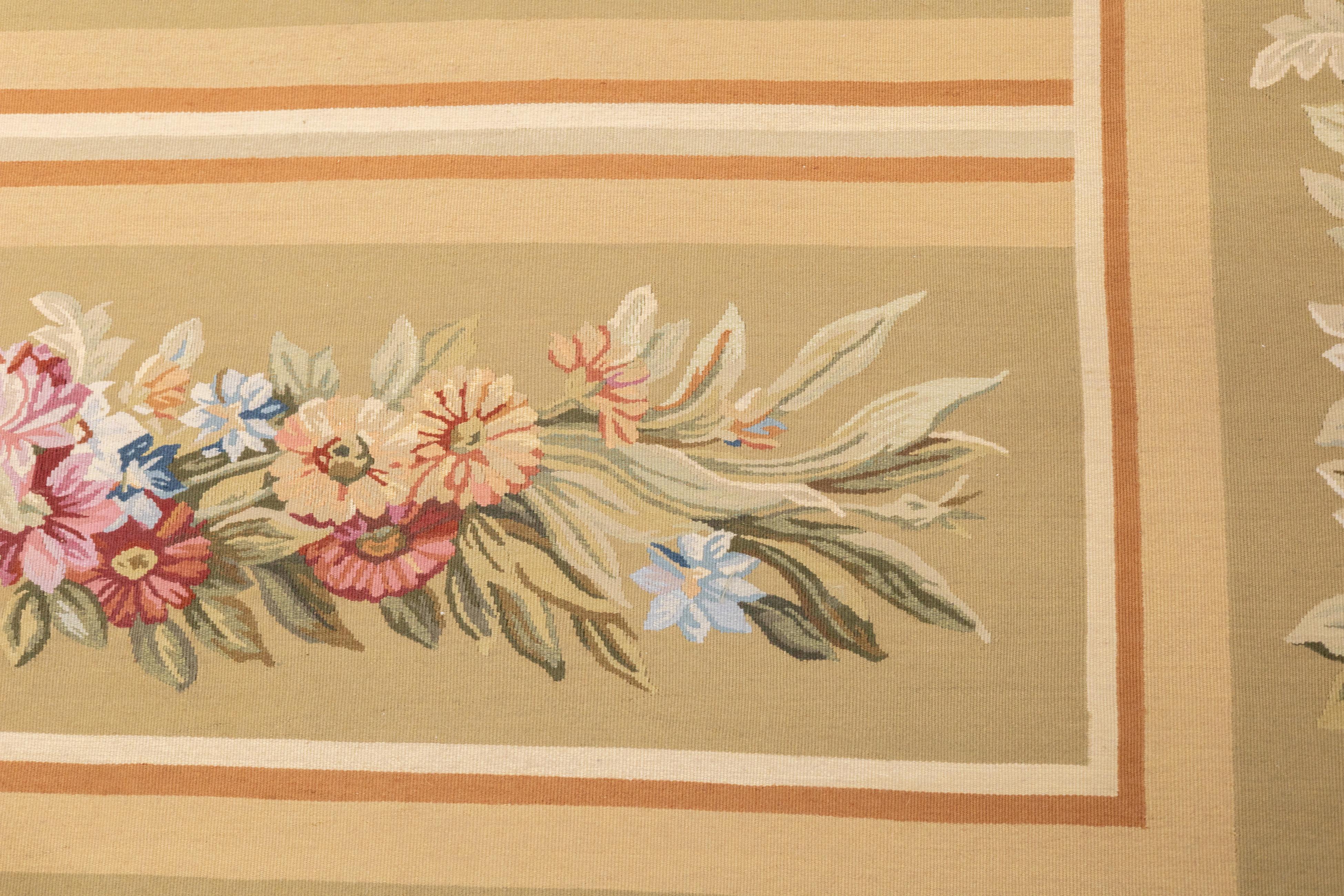 Lana Tappeto Aubusson in lana a trama piatta 12'0