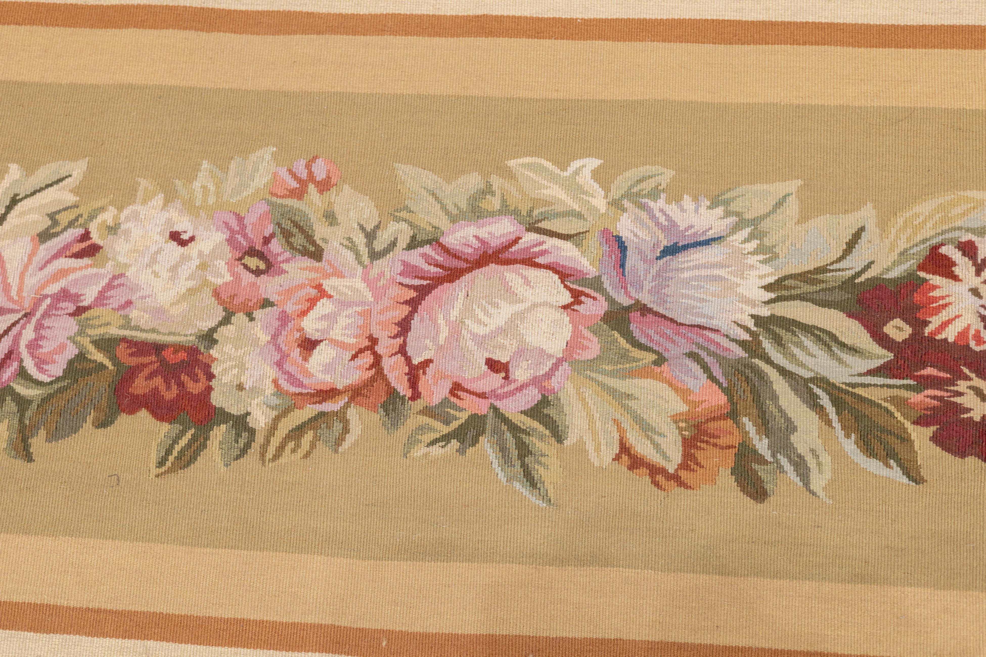 Tappeto Aubusson in lana a trama piatta 12'0