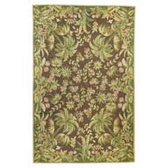 Tapis d'Aubusson à tissage plat en laine 6'0" x 9'0"