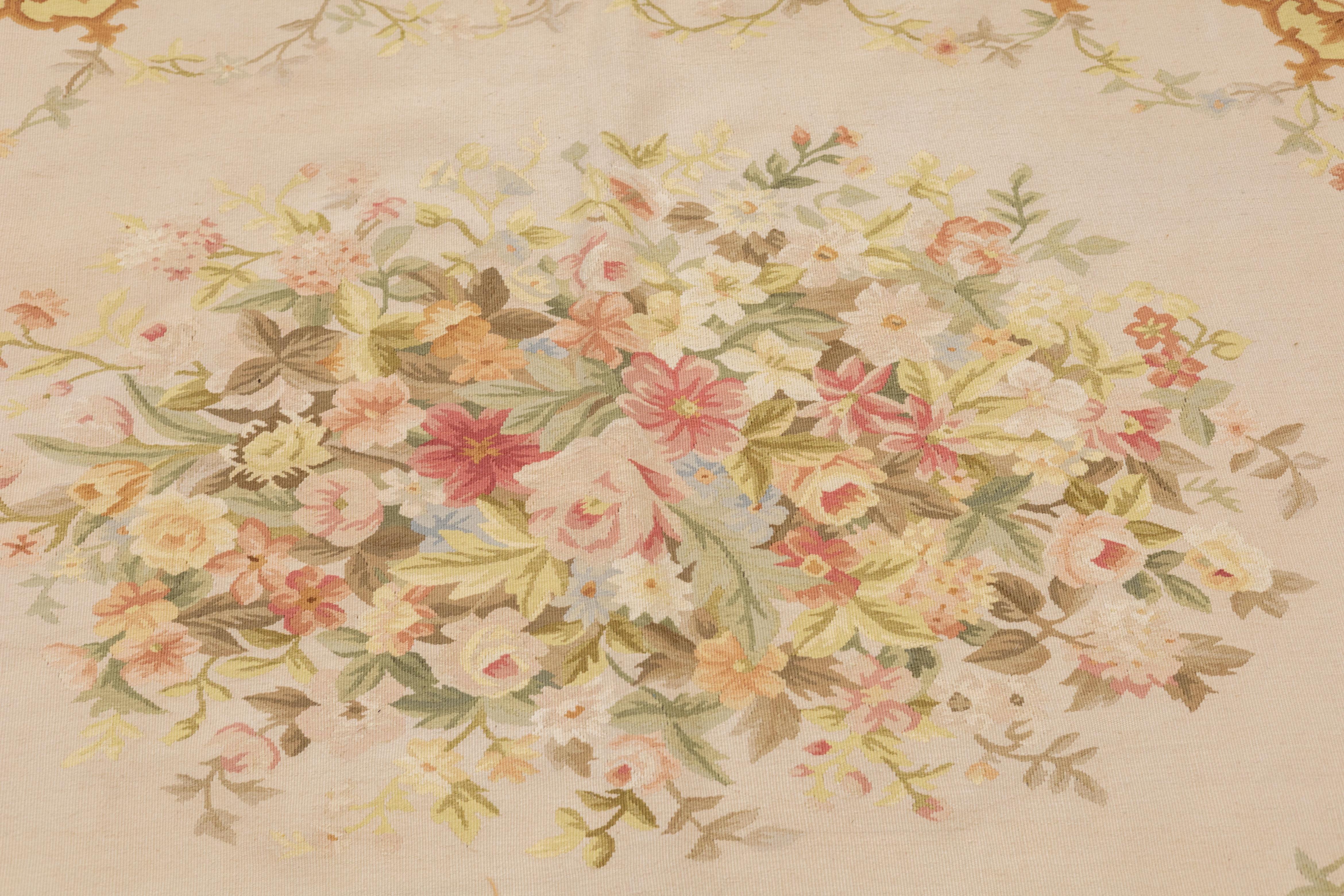 Flachgewebter Aubusson-Wollteppich 8'0