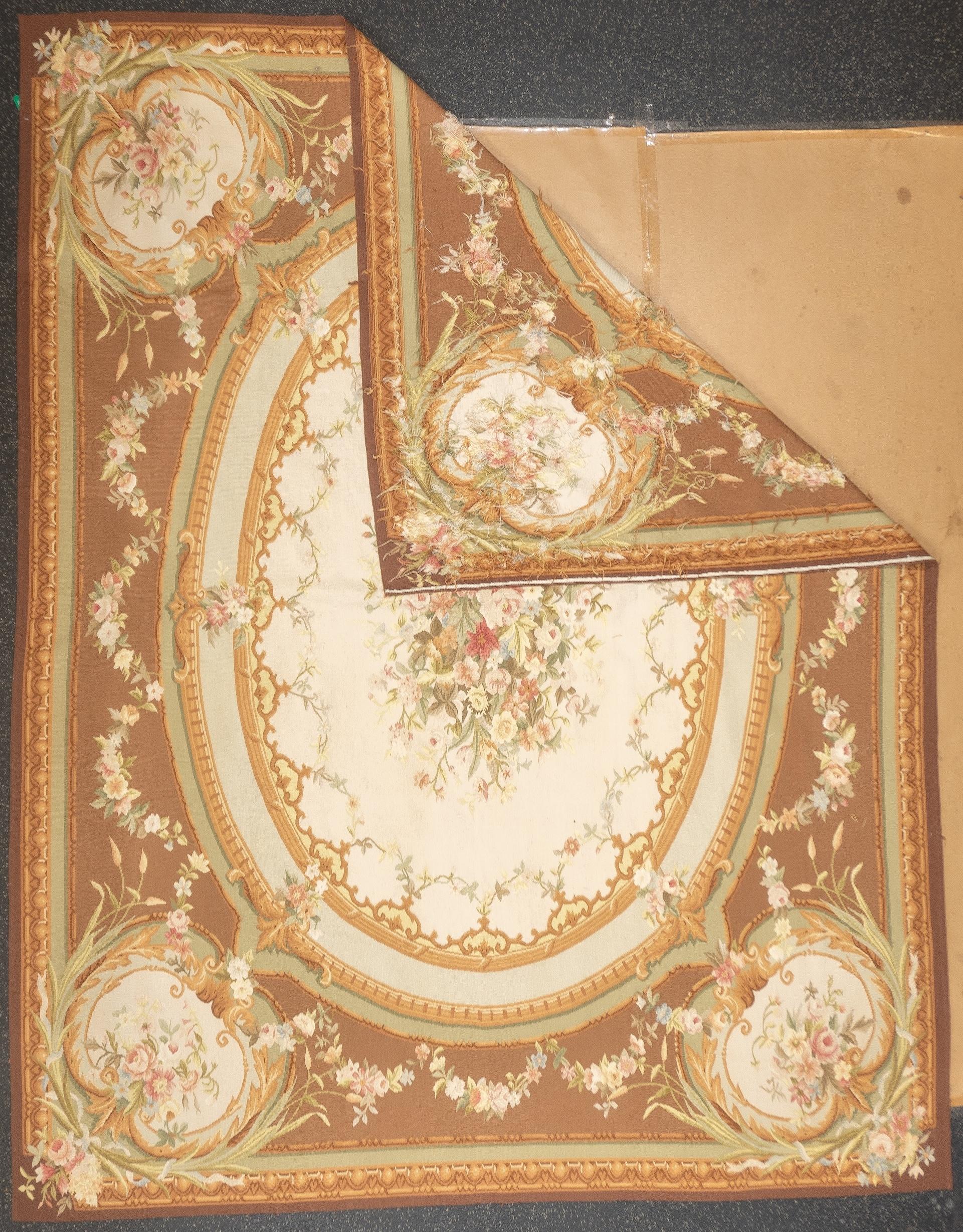 Aubusson Flat Weave Wollteppich 8'0