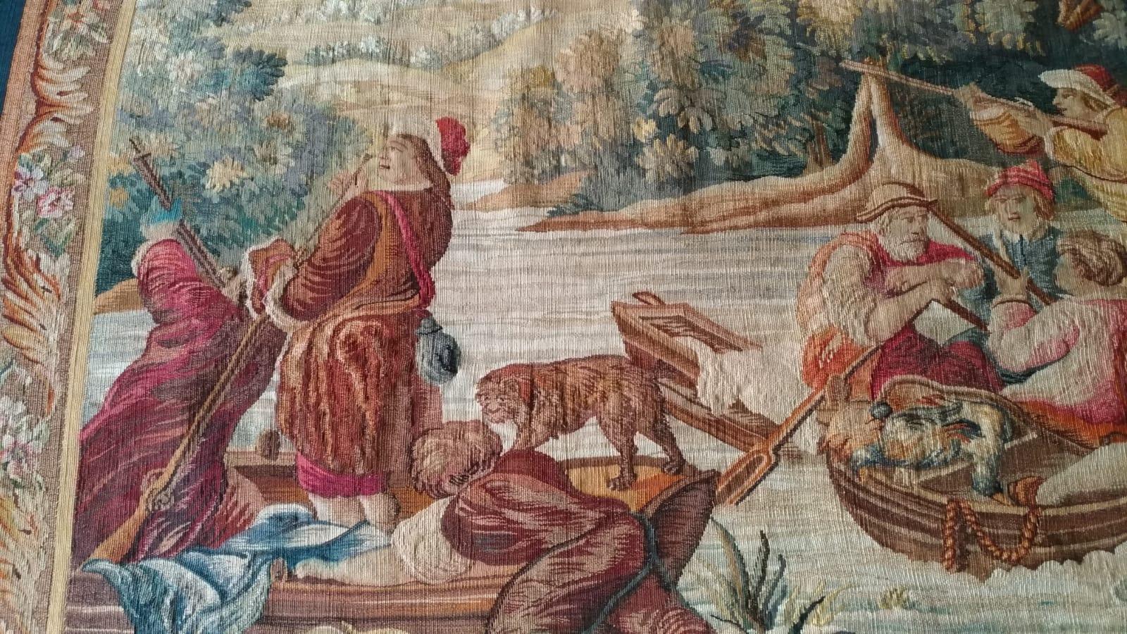 Hand-Woven Aubusson French Antique Tapestry, 19th Century